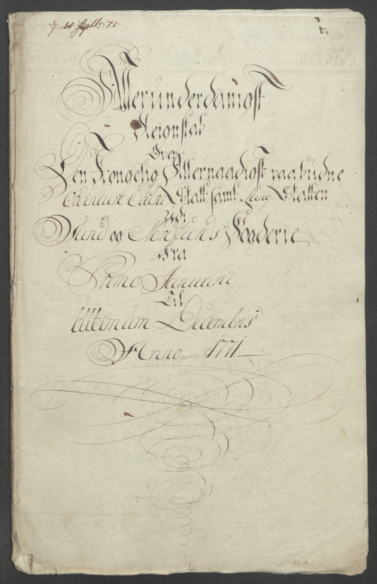 Rentekammeret inntil 1814, Reviderte regnskaper, Fogderegnskap, AV/RA-EA-4092/R53/L3550: Ekstraskatten Sunn- og Nordfjord, 1762-1771, p. 327