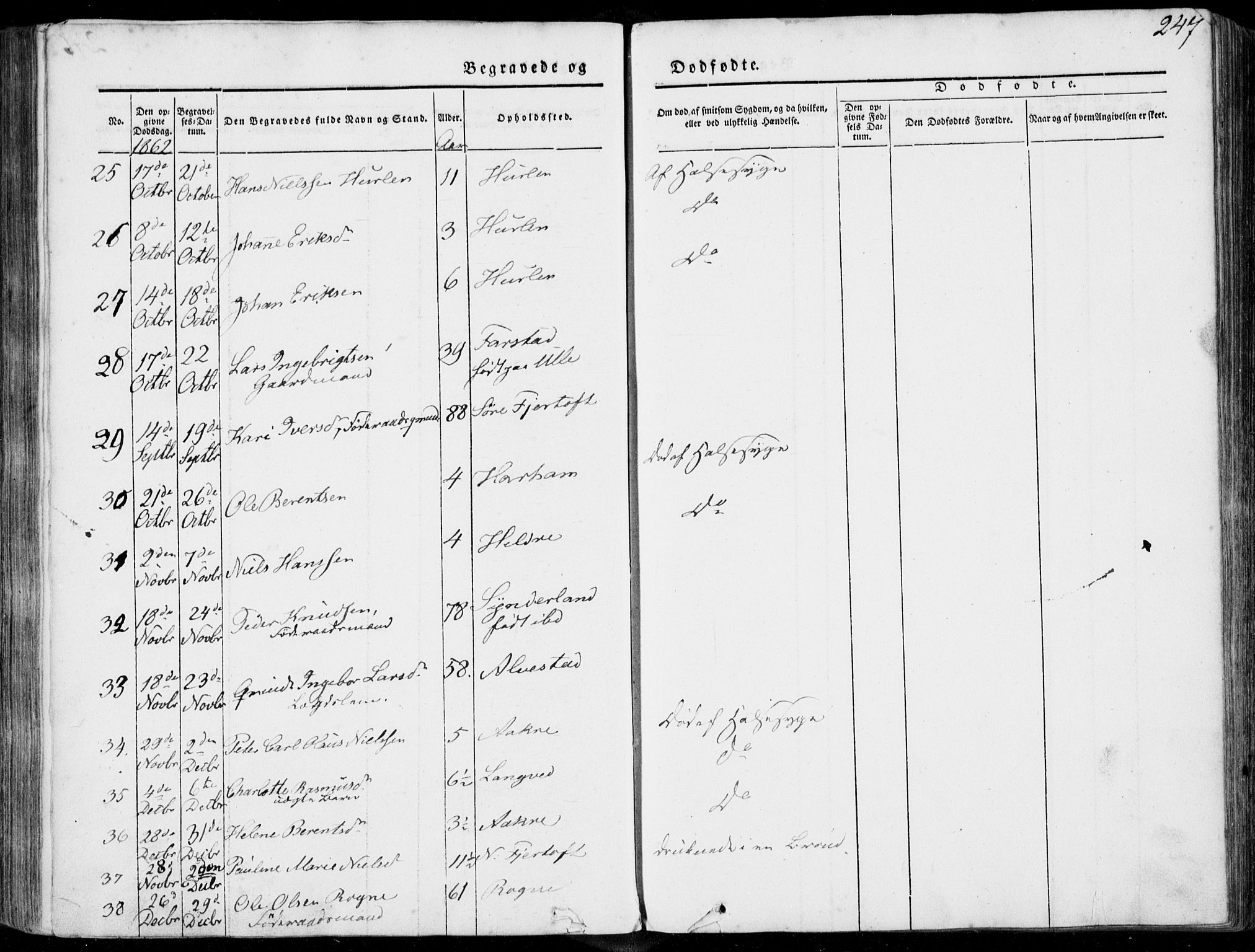 Ministerialprotokoller, klokkerbøker og fødselsregistre - Møre og Romsdal, SAT/A-1454/536/L0497: Parish register (official) no. 536A06, 1845-1865, p. 247