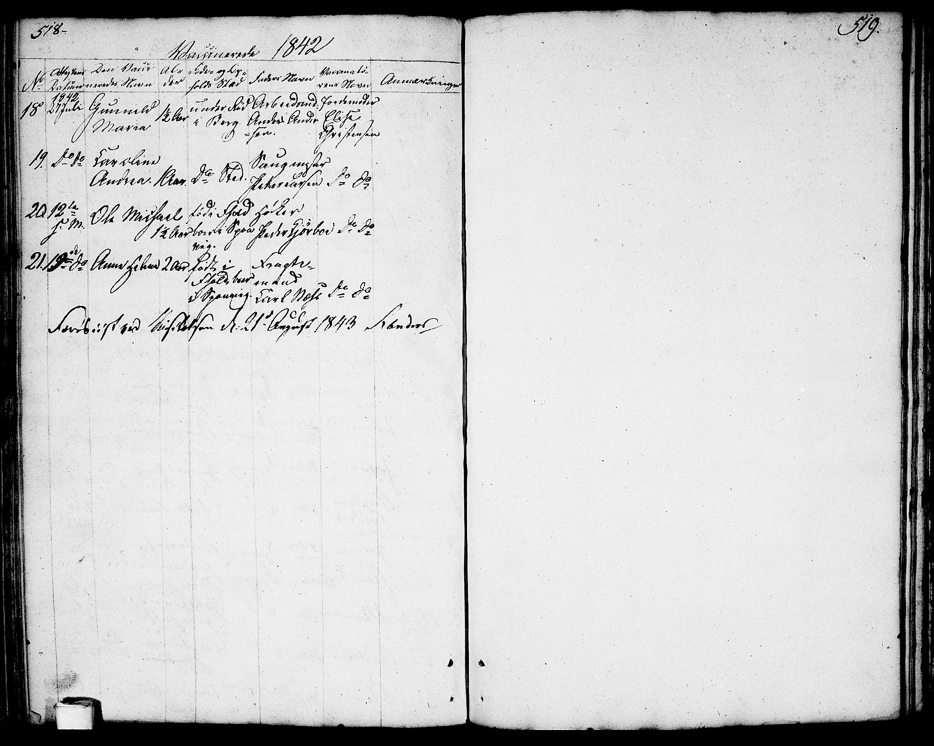 Berg prestekontor Kirkebøker, AV/SAO-A-10902/F/Fa/L0001: Parish register (official) no. I 1, 1770-1814, p. 518-519