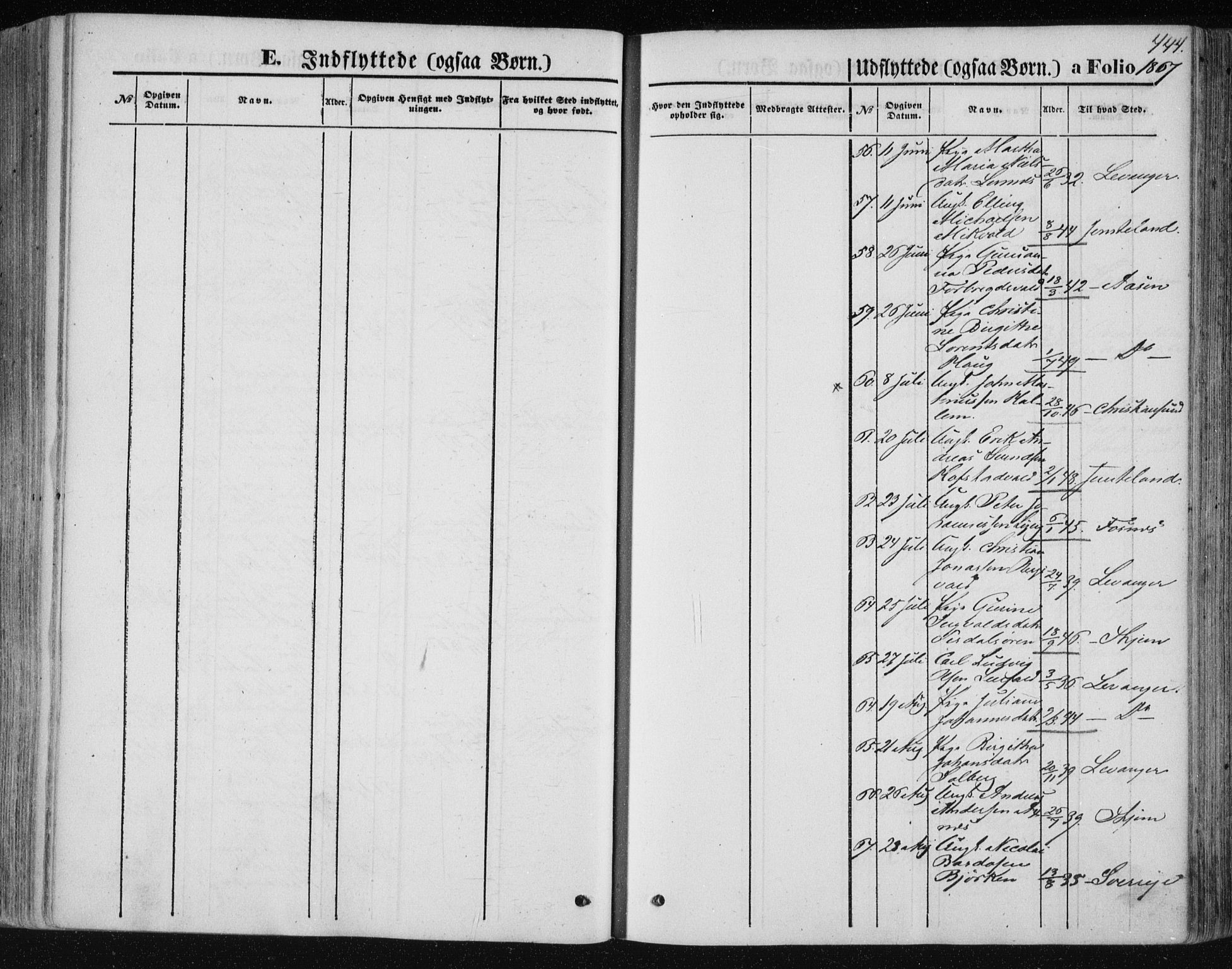 Ministerialprotokoller, klokkerbøker og fødselsregistre - Nord-Trøndelag, AV/SAT-A-1458/723/L0241: Parish register (official) no. 723A10, 1860-1869, p. 444