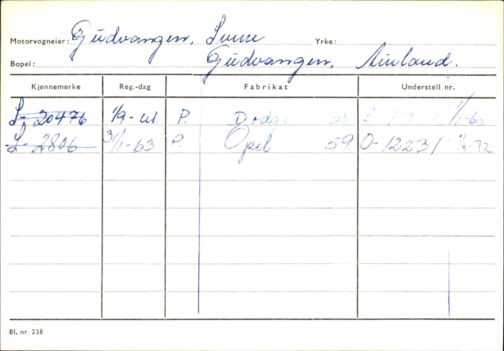 Statens vegvesen, Sogn og Fjordane vegkontor, AV/SAB-A-5301/4/F/L0125: Eigarregister Sogndal V-Å. Aurland A-Å. Fjaler A-N, 1945-1975, p. 669