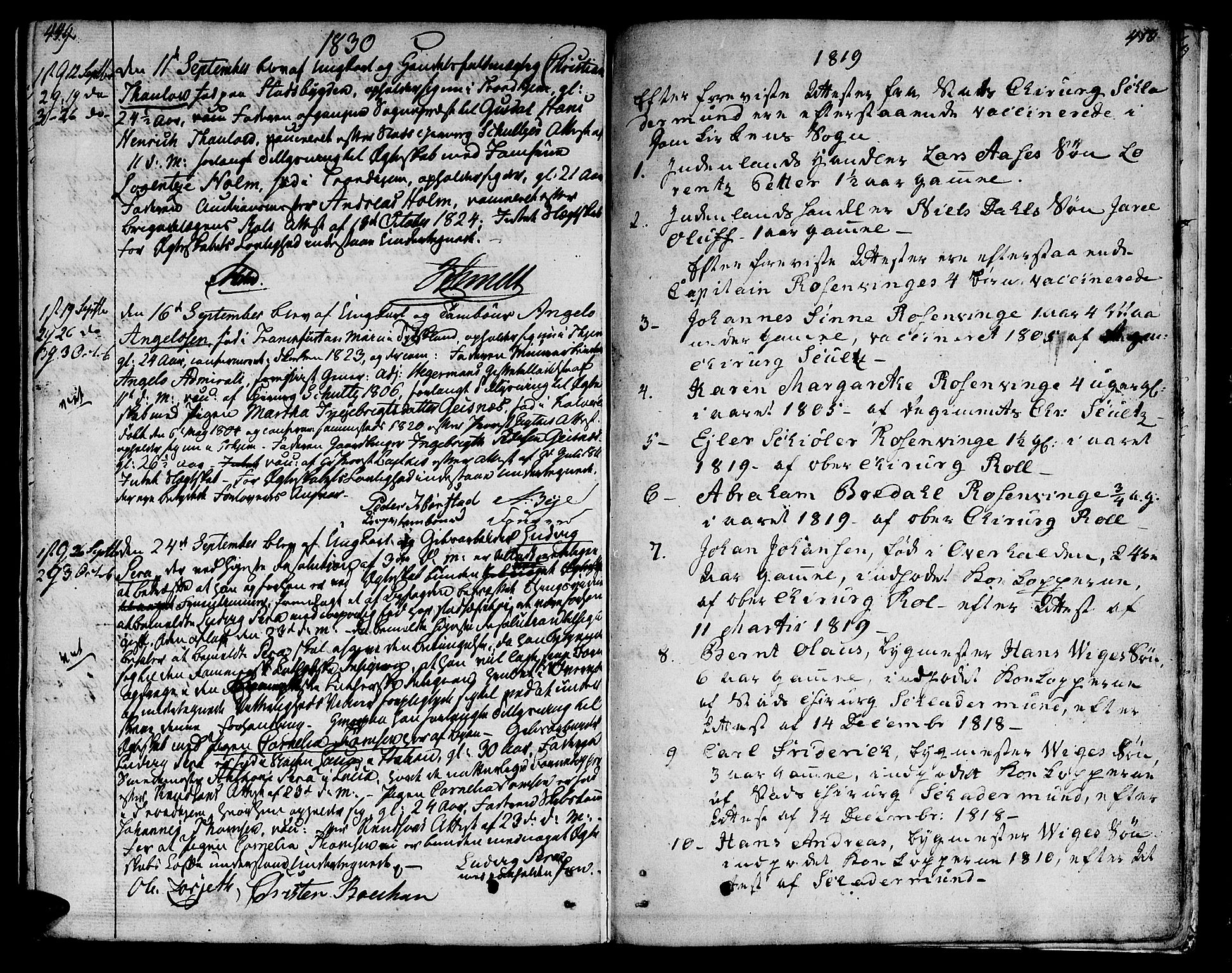 Ministerialprotokoller, klokkerbøker og fødselsregistre - Sør-Trøndelag, AV/SAT-A-1456/601/L0042: Parish register (official) no. 601A10, 1802-1830, p. 449-450