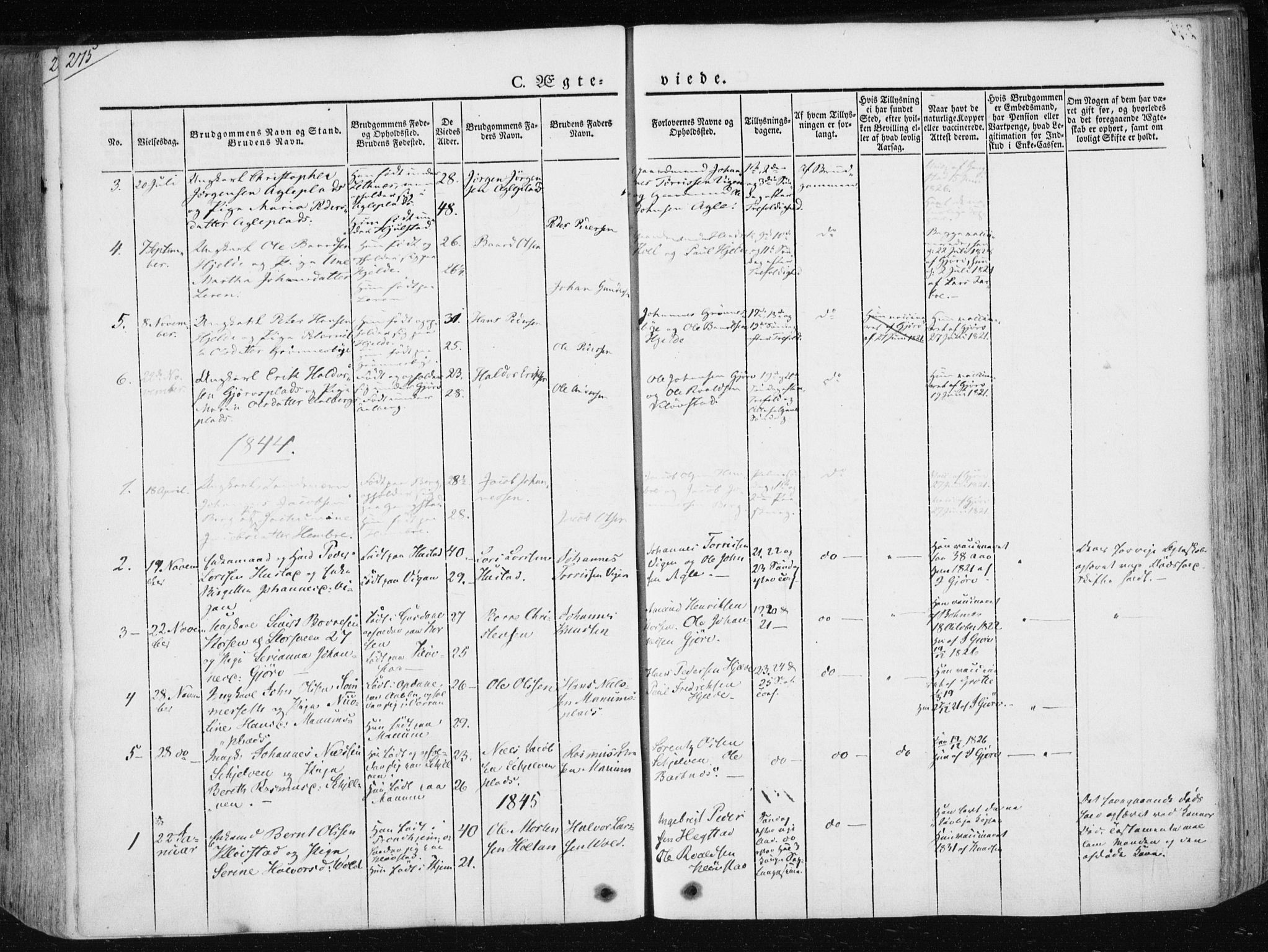 Ministerialprotokoller, klokkerbøker og fødselsregistre - Nord-Trøndelag, SAT/A-1458/730/L0280: Parish register (official) no. 730A07 /3, 1840-1854, p. 275