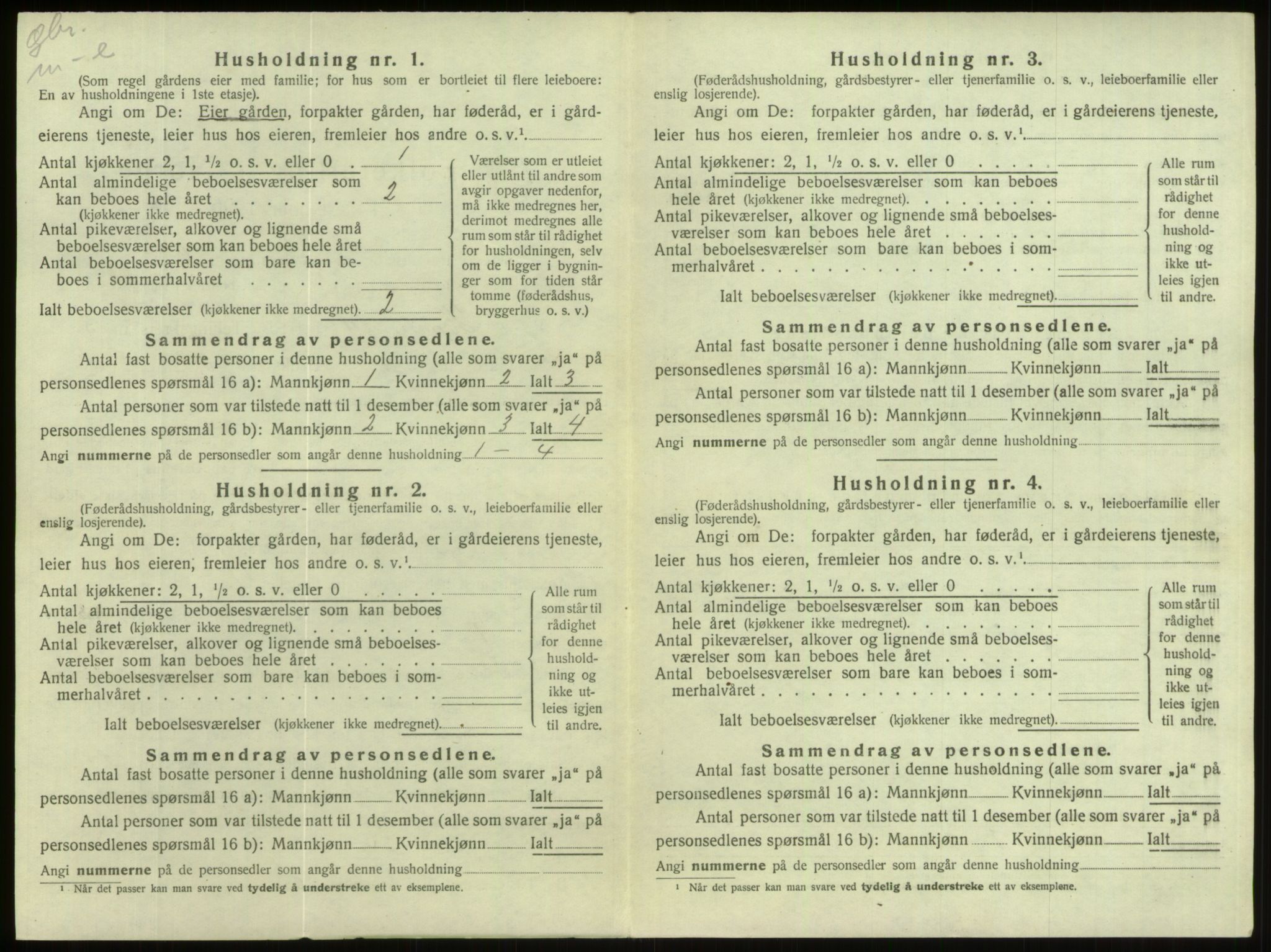 SAB, 1920 census for Hornindal, 1920, p. 114