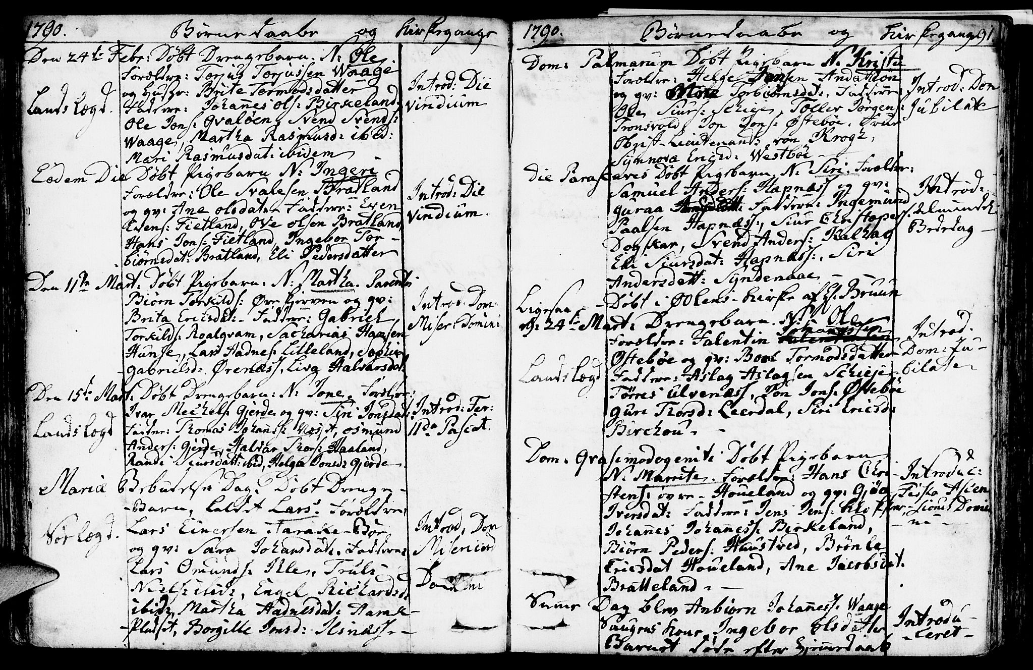 Vikedal sokneprestkontor, SAST/A-101840/01/IV: Parish register (official) no. A 2, 1779-1817, p. 91