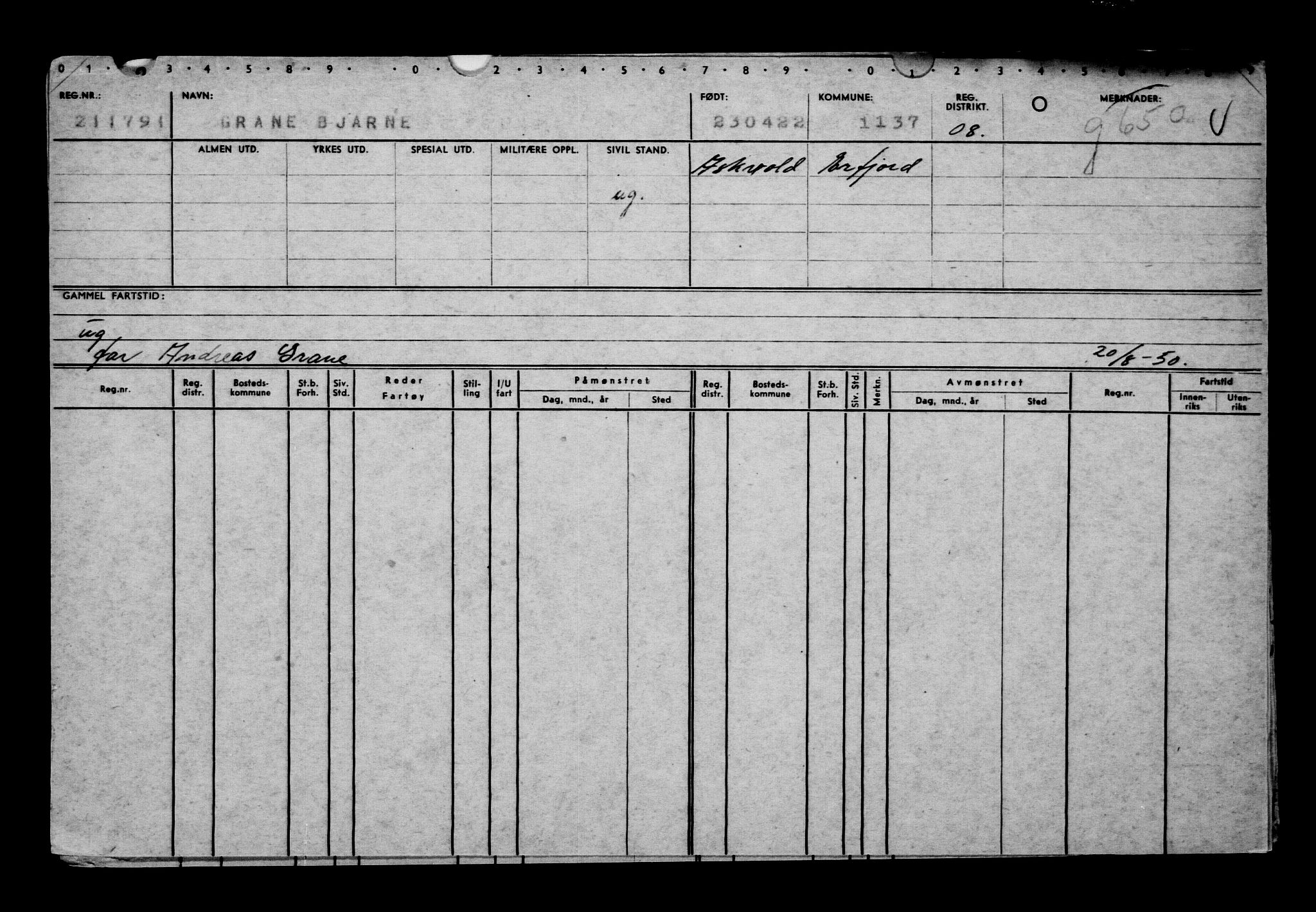 Direktoratet for sjømenn, AV/RA-S-3545/G/Gb/L0205: Hovedkort, 1922, p. 614