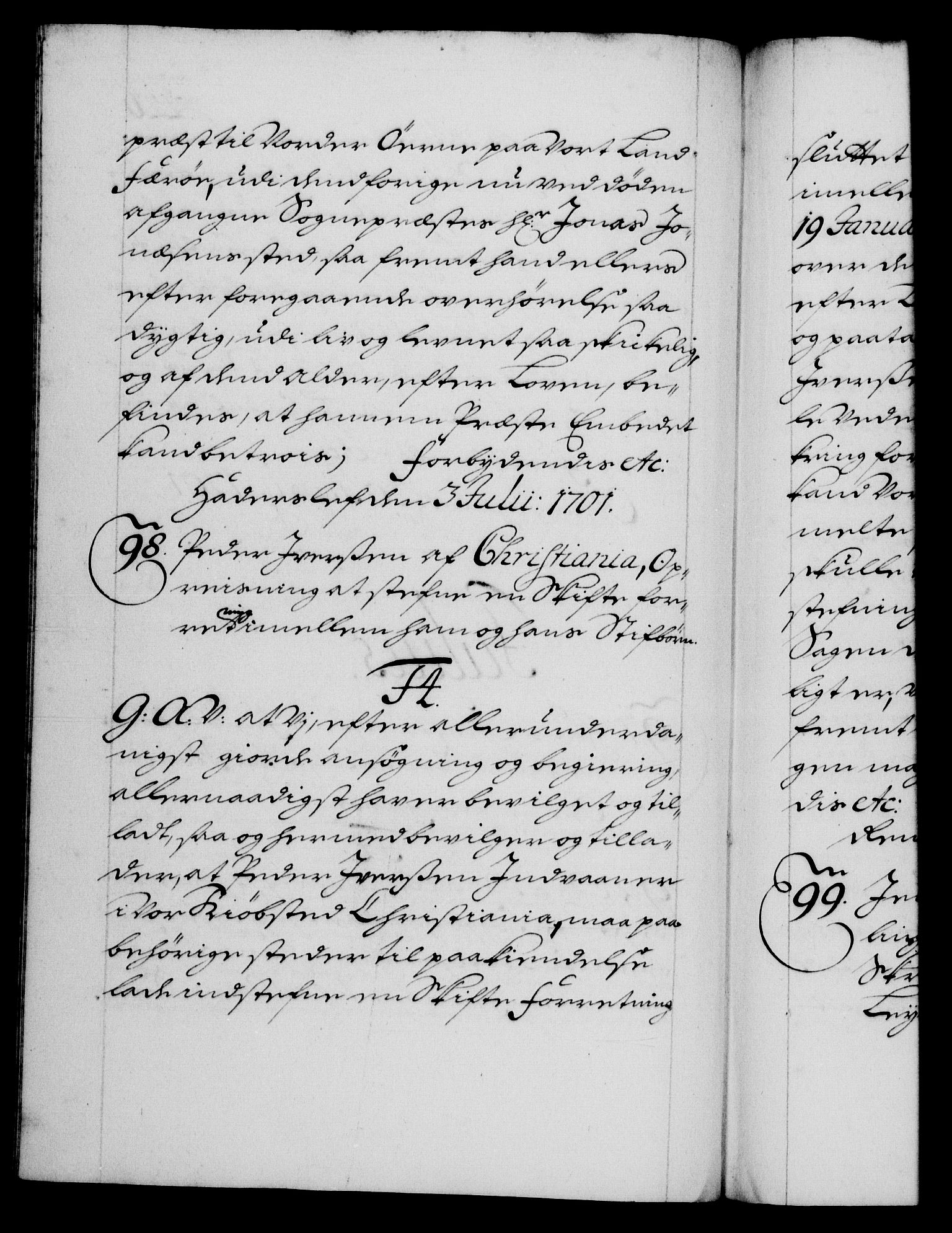 Danske Kanselli 1572-1799, AV/RA-EA-3023/F/Fc/Fca/Fcaa/L0018: Norske registre, 1699-1703, p. 226b