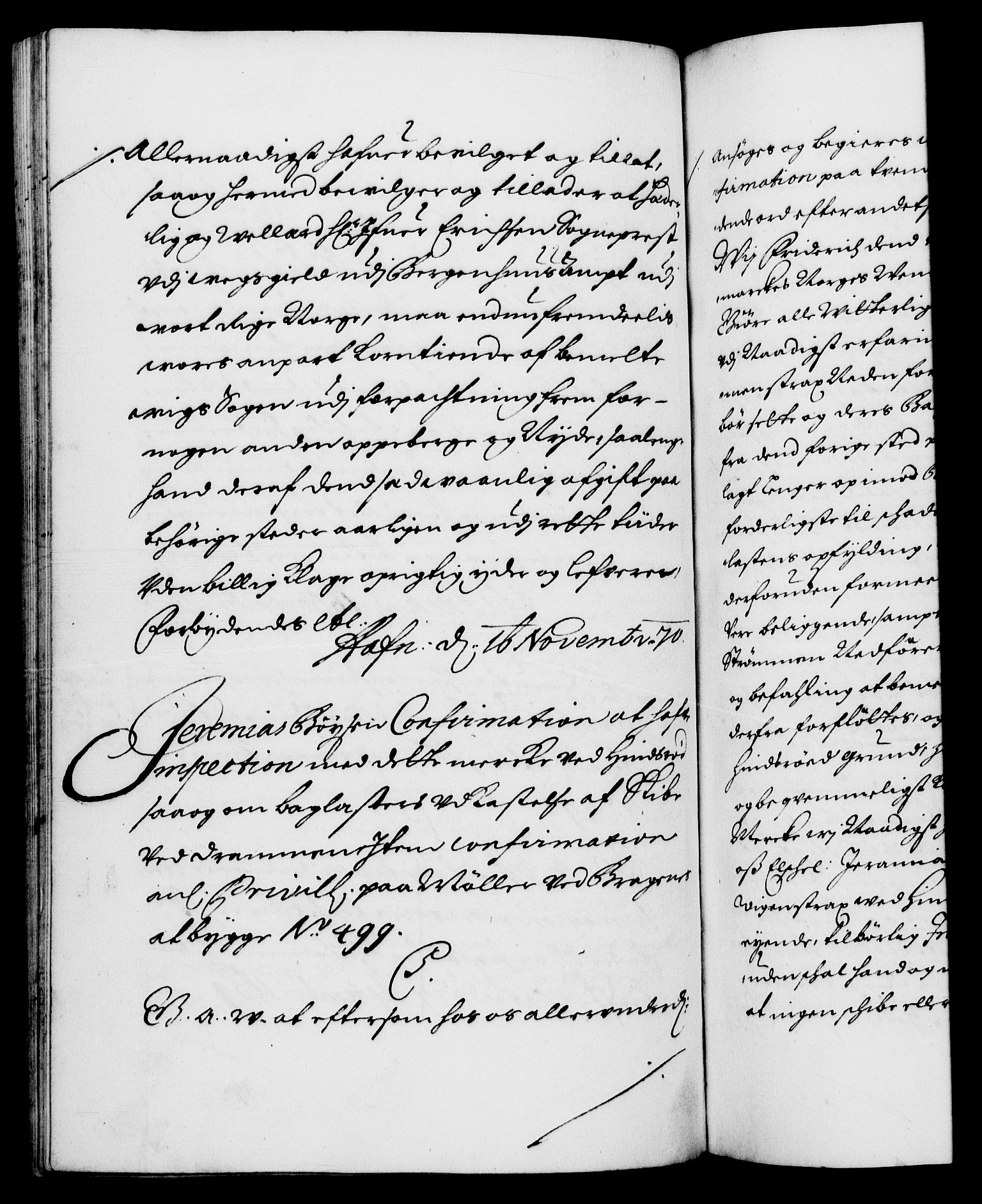 Danske Kanselli 1572-1799, RA/EA-3023/F/Fc/Fca/Fcaa/L0011: Norske registre (mikrofilm), 1670-1673, p. 304b