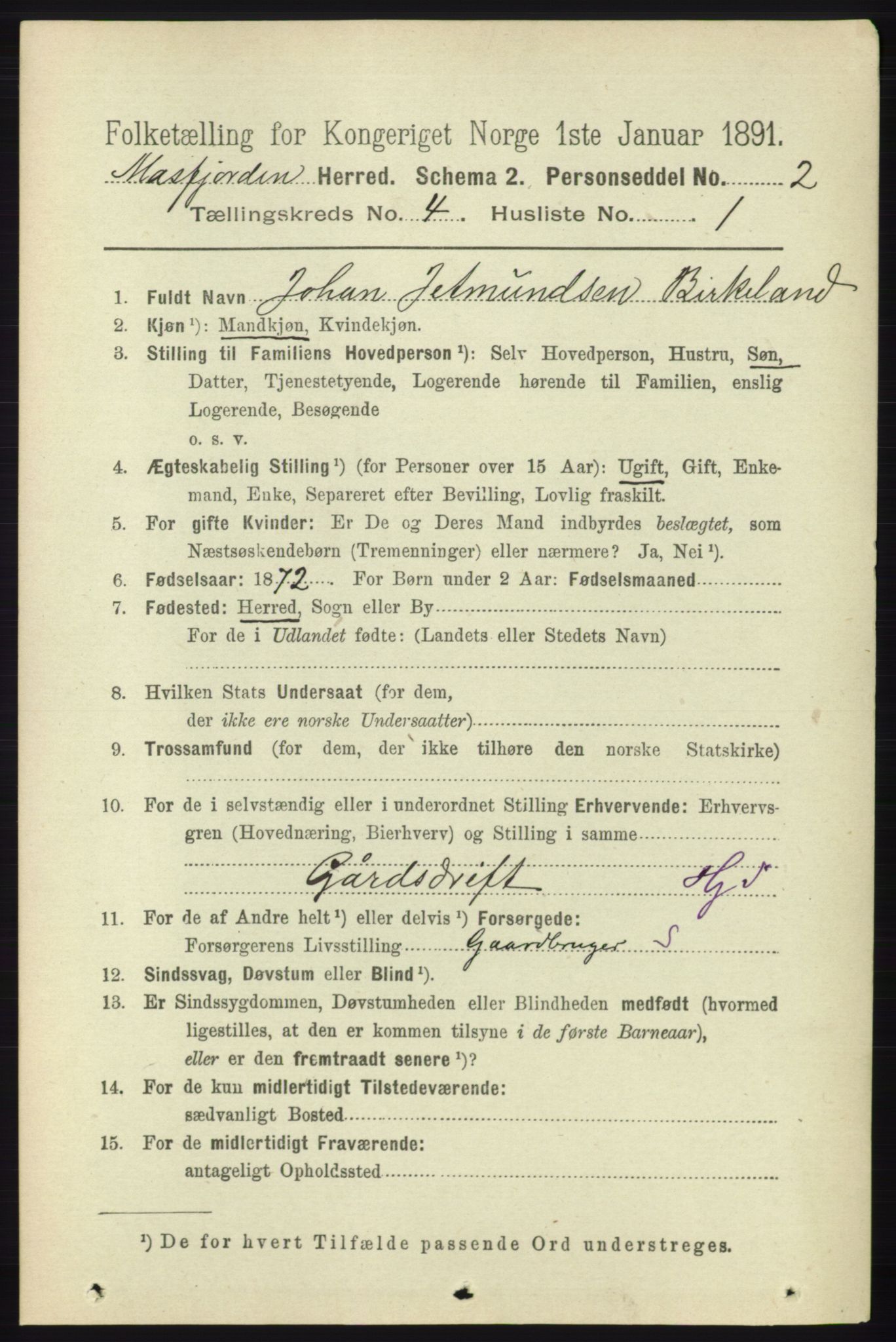 RA, 1891 census for 1266 Masfjorden, 1891, p. 739