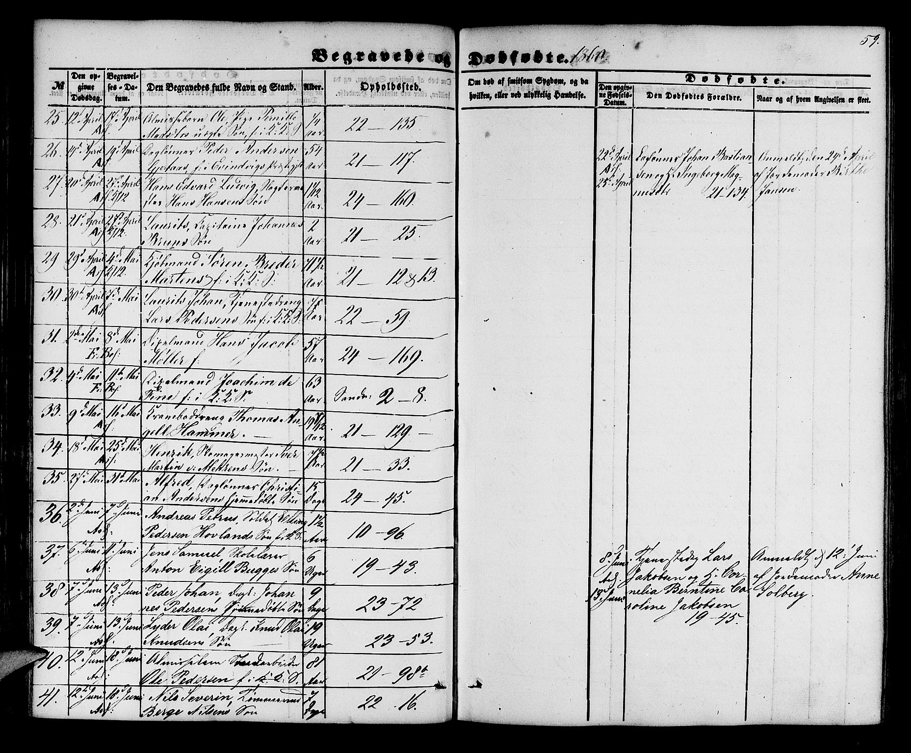 Korskirken sokneprestembete, AV/SAB-A-76101/H/Hab: Parish register (copy) no. E 2, 1851-1871, p. 59