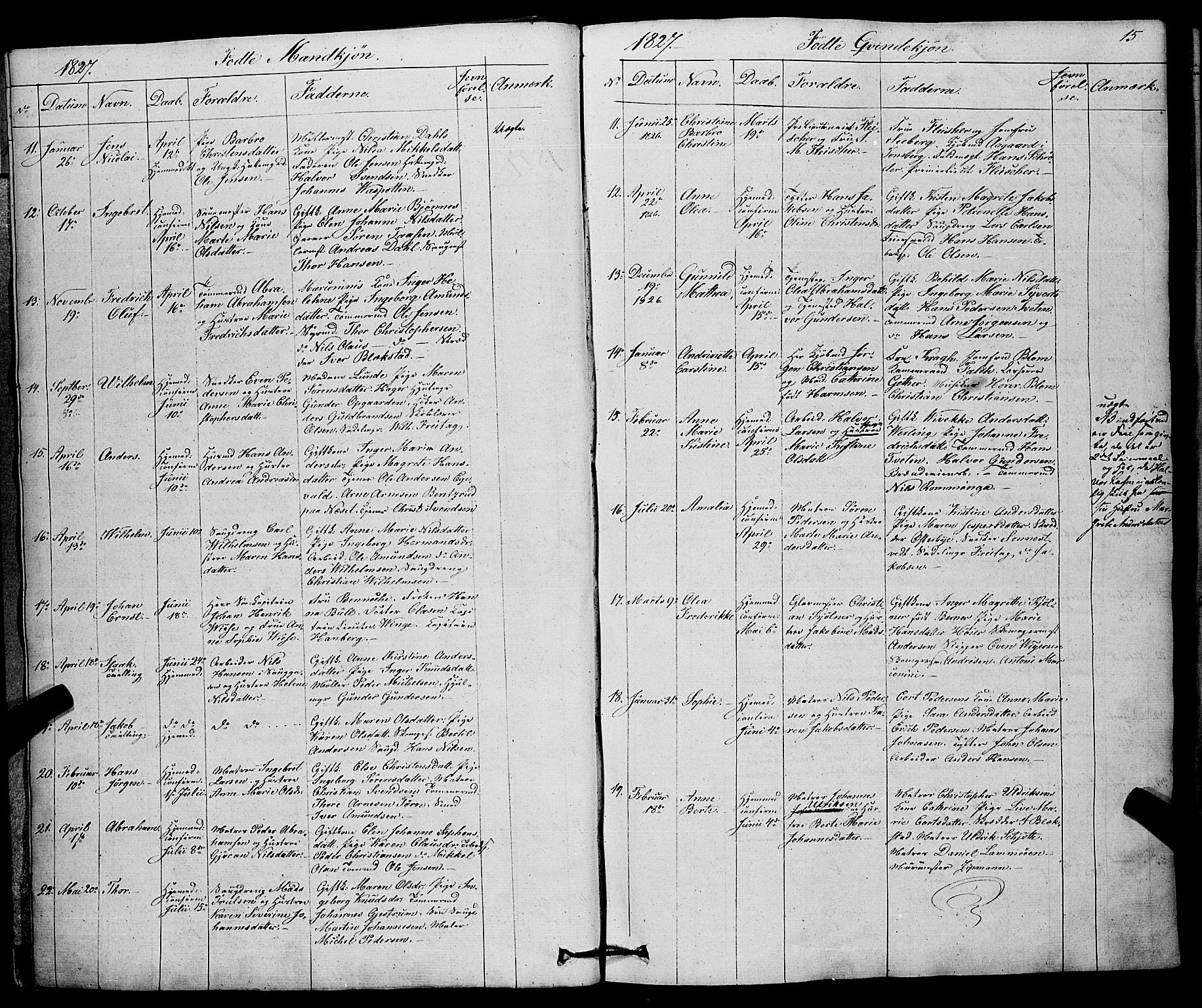 Larvik kirkebøker, SAKO/A-352/F/Fa/L0002: Parish register (official) no. I 2, 1825-1847, p. 15