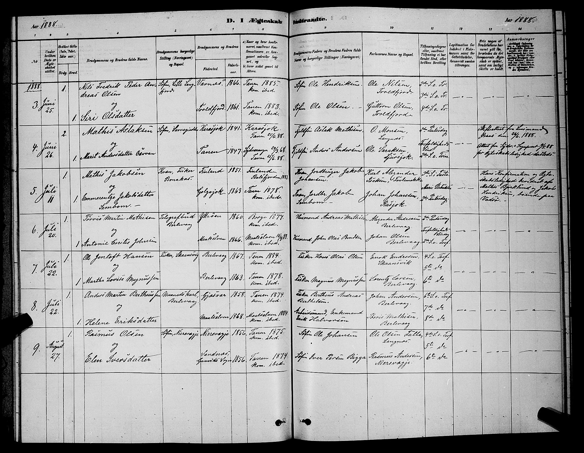 Tana sokneprestkontor, AV/SATØ-S-1334/H/Hb/L0003klokker: Parish register (copy) no. 3, 1878-1890