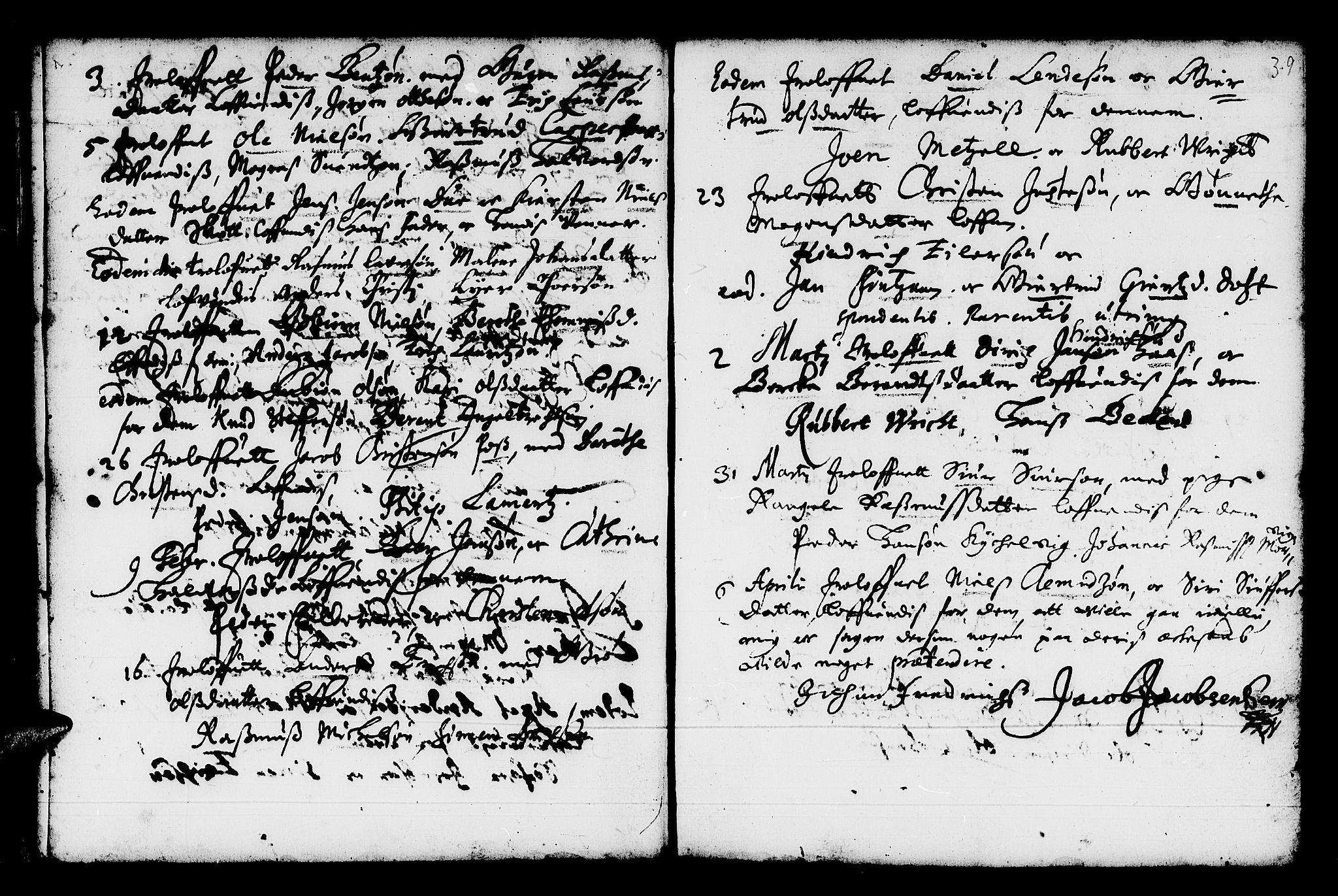 Domkirken sokneprestembete, AV/SAB-A-74801/H/Haa/L0006: Parish register (official) no. A 6, 1663-1683, p. 39