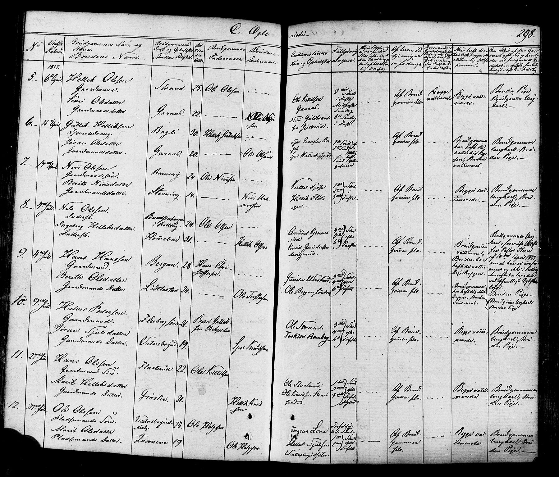 Flesberg kirkebøker, AV/SAKO-A-18/F/Fa/L0006: Parish register (official) no. I 6, 1834-1860, p. 298