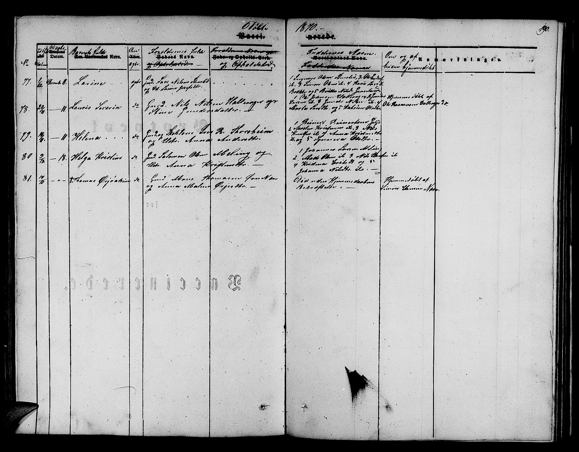 Finnås sokneprestembete, AV/SAB-A-99925/H/Ha/Hab/Habb/L0001: Parish register (copy) no. B 1, 1851-1870, p. 190