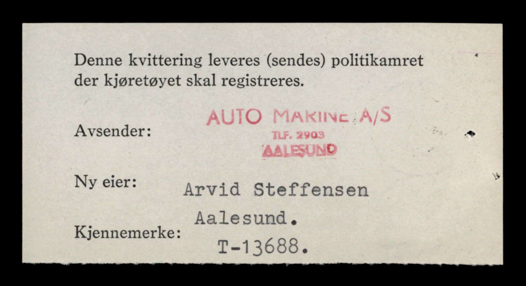 Møre og Romsdal vegkontor - Ålesund trafikkstasjon, AV/SAT-A-4099/F/Fe/L0040: Registreringskort for kjøretøy T 13531 - T 13709, 1927-1998, p. 2698