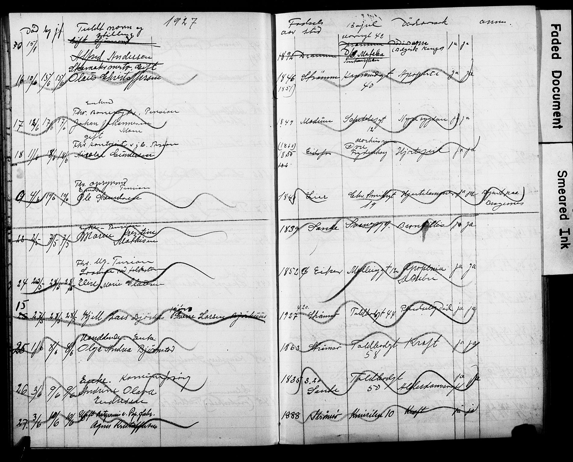 Strømsø kirkebøker, AV/SAKO-A-246/Y/Ya/L0008: Parish register draft no. I 8, 1916-1931