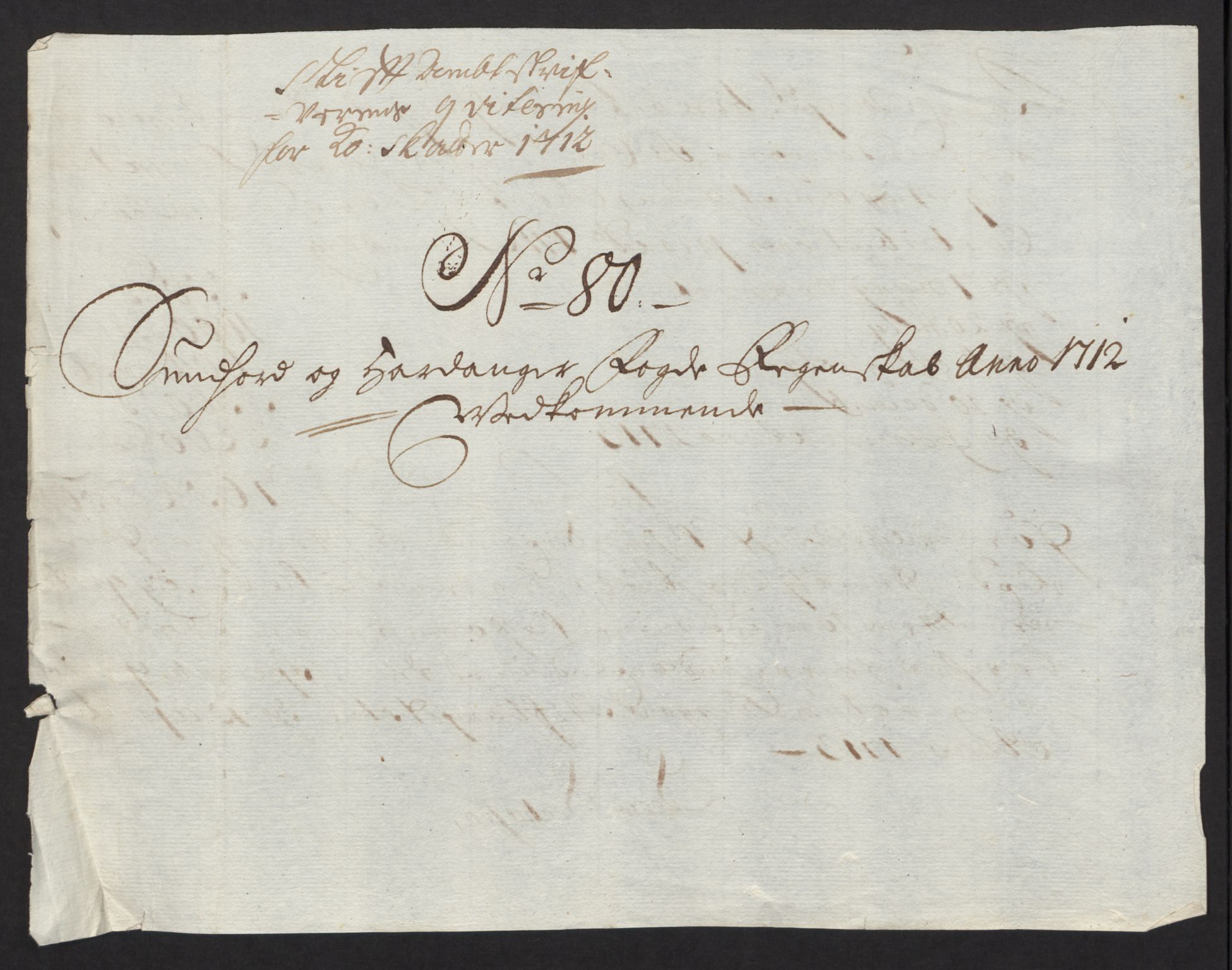 Rentekammeret inntil 1814, Reviderte regnskaper, Fogderegnskap, AV/RA-EA-4092/R48/L2988: Fogderegnskap Sunnhordland og Hardanger, 1712, p. 414