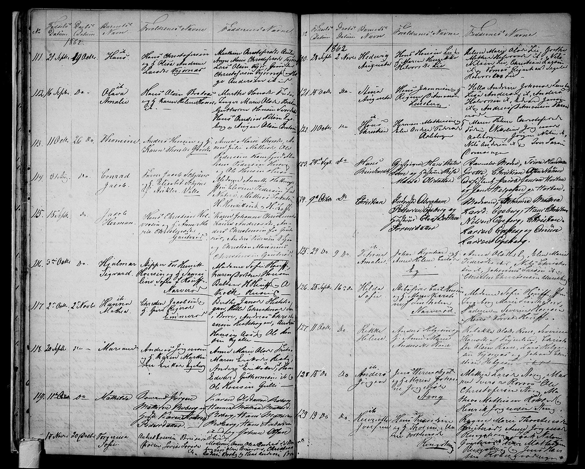 Sem kirkebøker, AV/SAKO-A-5/G/Ga/L0004: Parish register (copy) no. I 4, 1855-1877