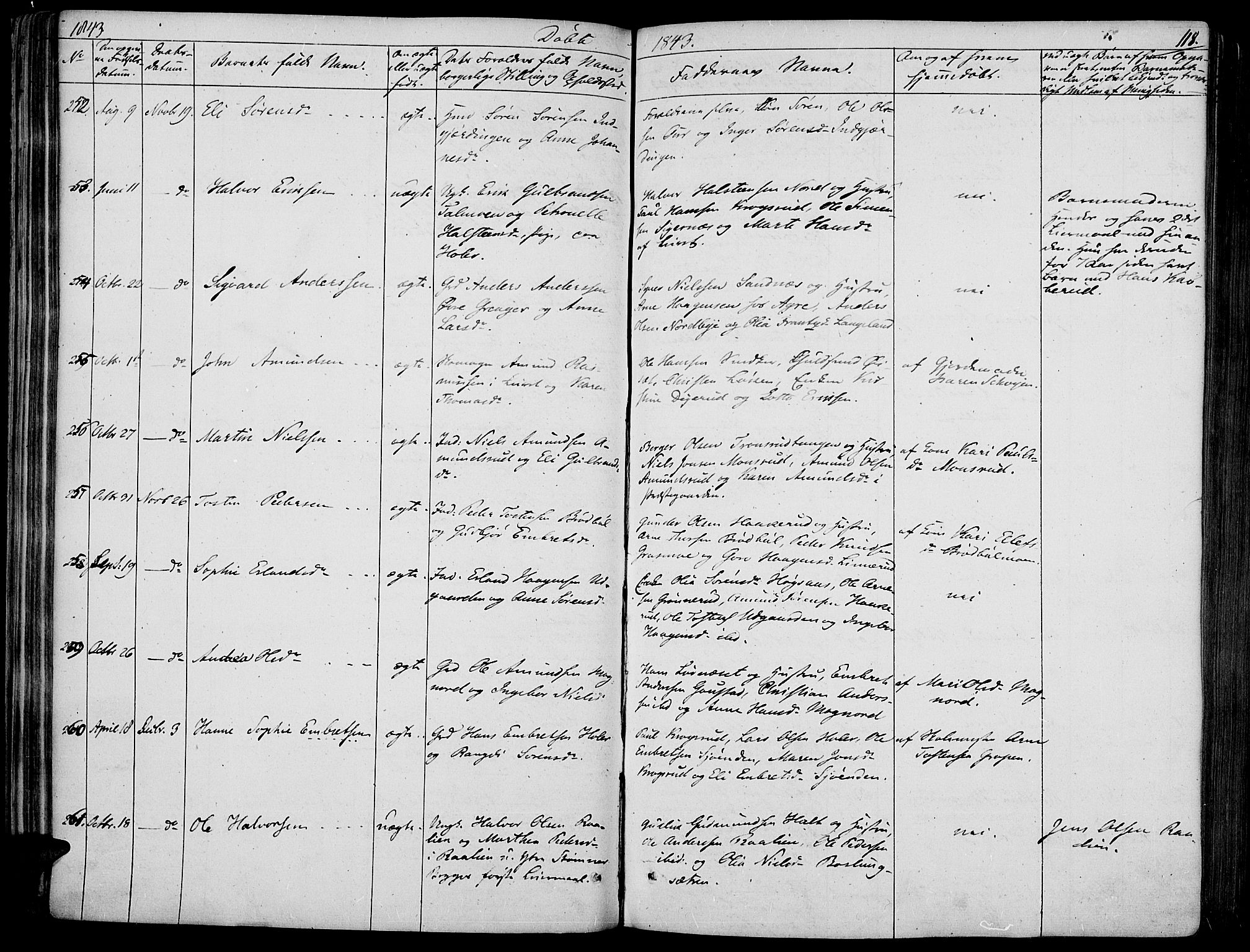 Vinger prestekontor, AV/SAH-PREST-024/H/Ha/Haa/L0008: Parish register (official) no. 8, 1839-1847, p. 118