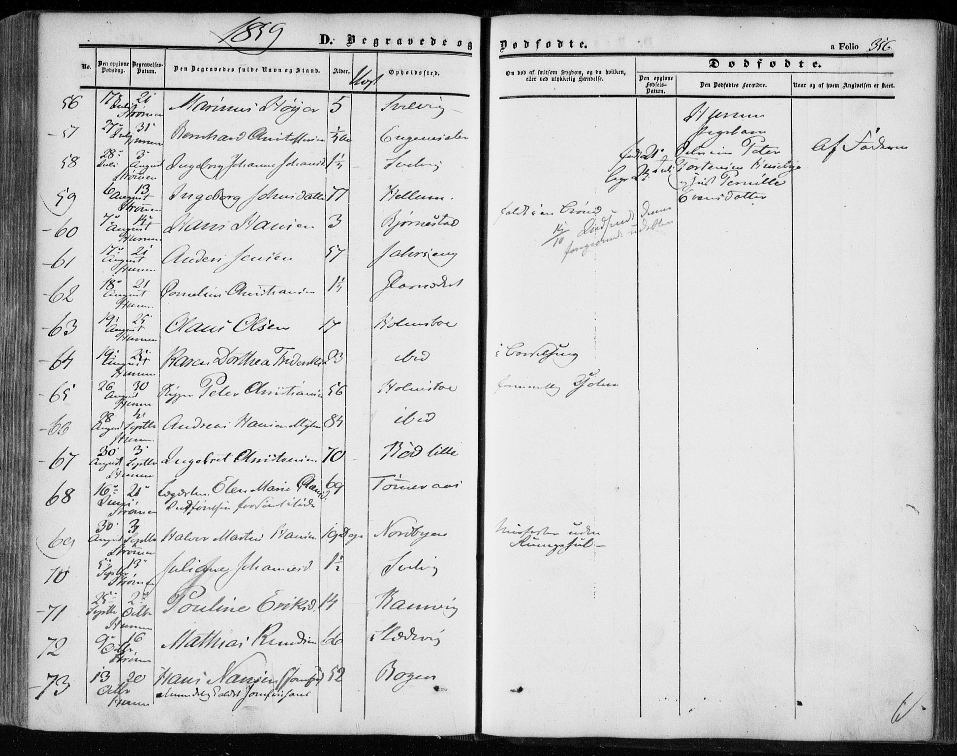 Hurum kirkebøker, SAKO/A-229/F/Fa/L0011: Parish register (official) no. 11, 1847-1860, p. 356