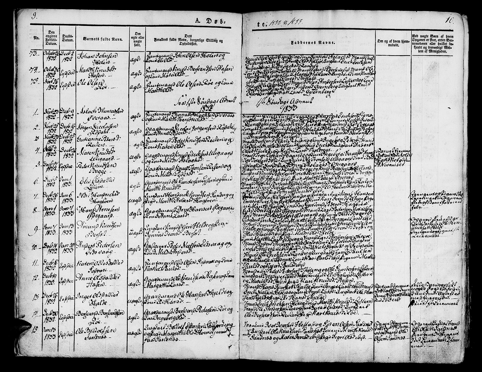 Ministerialprotokoller, klokkerbøker og fødselsregistre - Møre og Romsdal, SAT/A-1454/551/L0624: Parish register (official) no. 551A04, 1831-1845, p. 9-10
