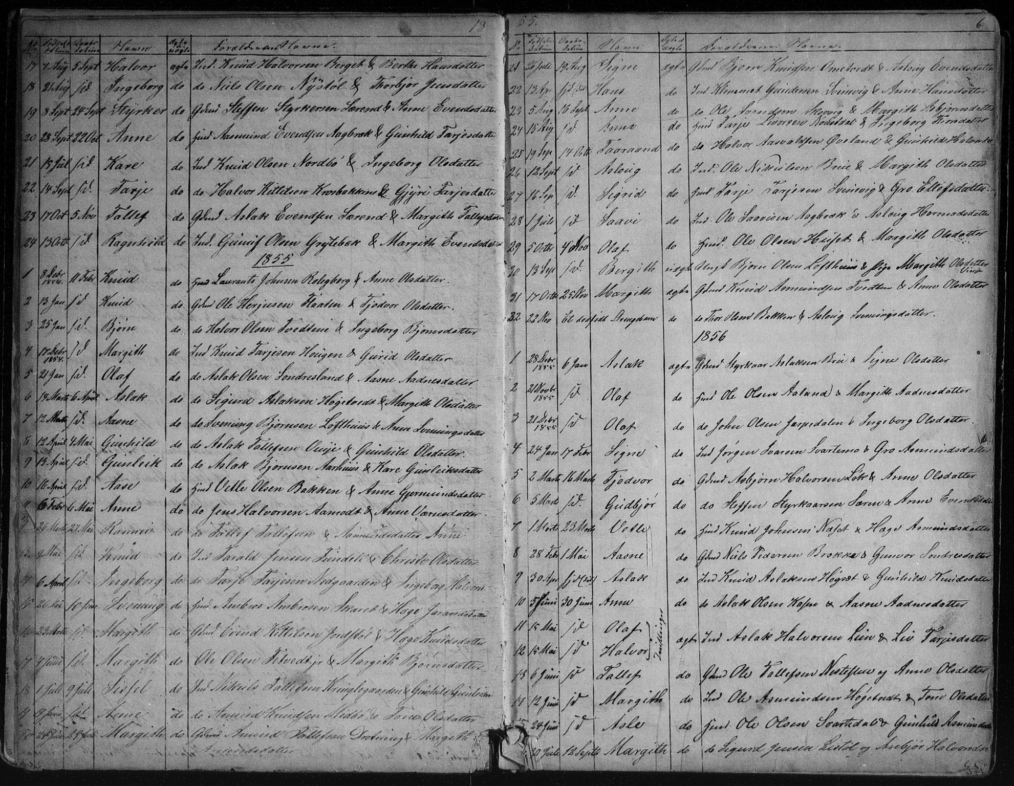 Vinje kirkebøker, SAKO/A-312/G/Ga/L0002: Parish register (copy) no. I 2, 1849-1893, p. 6
