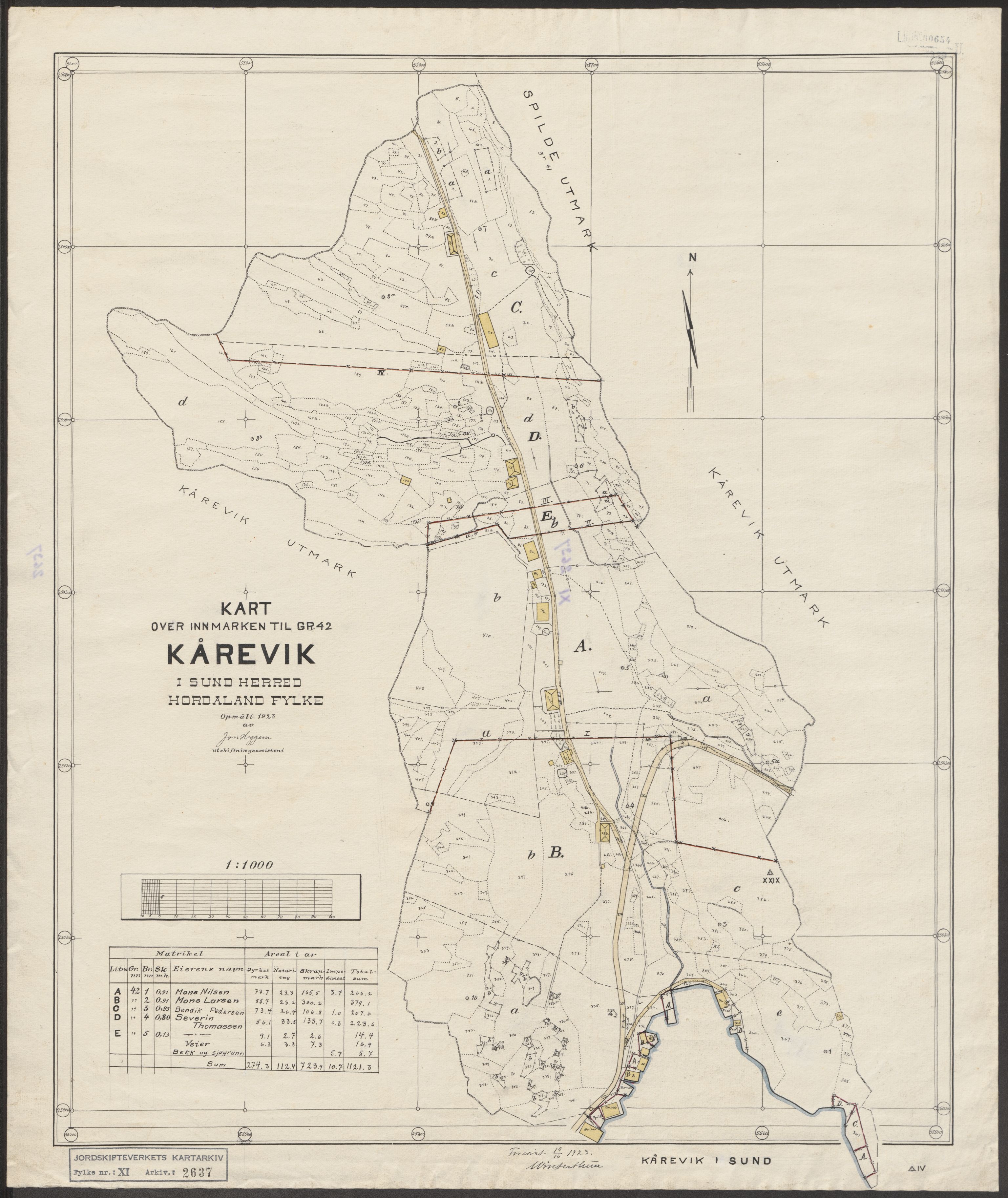 Jordskifteverkets kartarkiv, RA/S-3929/T, 1859-1988, p. 2966