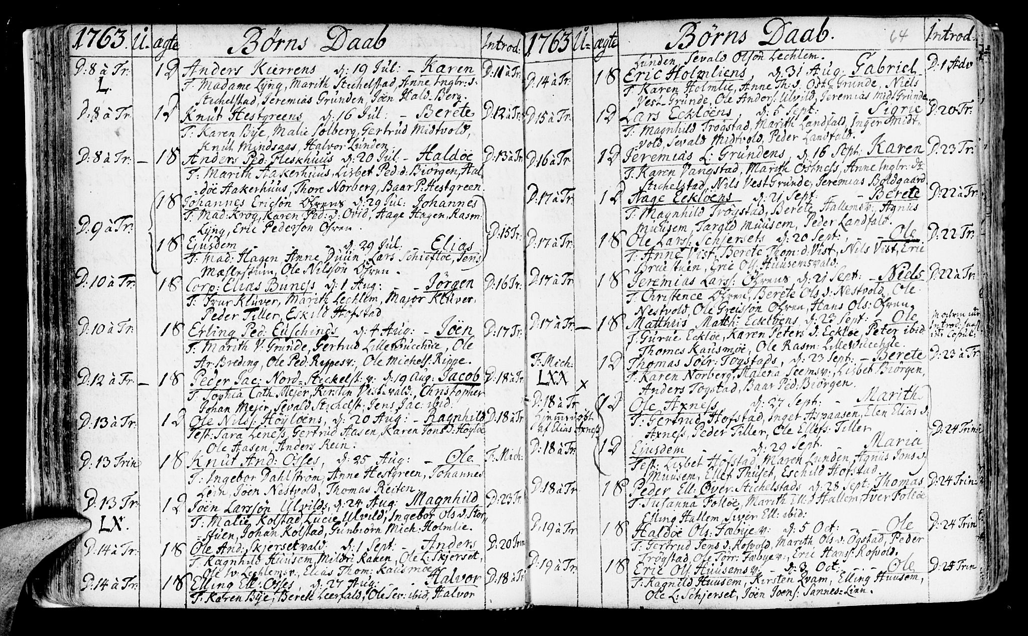 Ministerialprotokoller, klokkerbøker og fødselsregistre - Nord-Trøndelag, SAT/A-1458/723/L0231: Parish register (official) no. 723A02, 1748-1780, p. 64