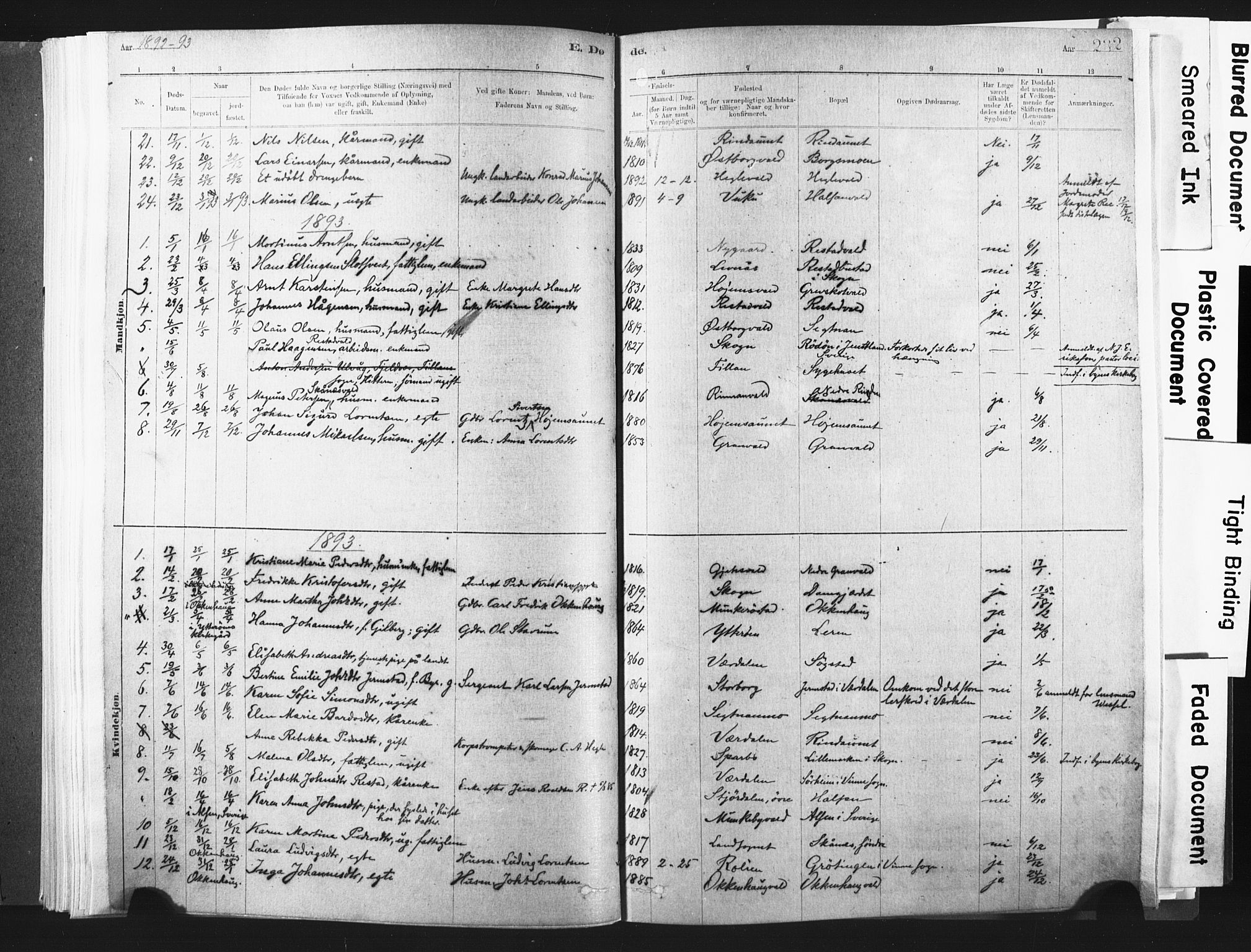 Ministerialprotokoller, klokkerbøker og fødselsregistre - Nord-Trøndelag, AV/SAT-A-1458/721/L0207: Parish register (official) no. 721A02, 1880-1911, p. 232