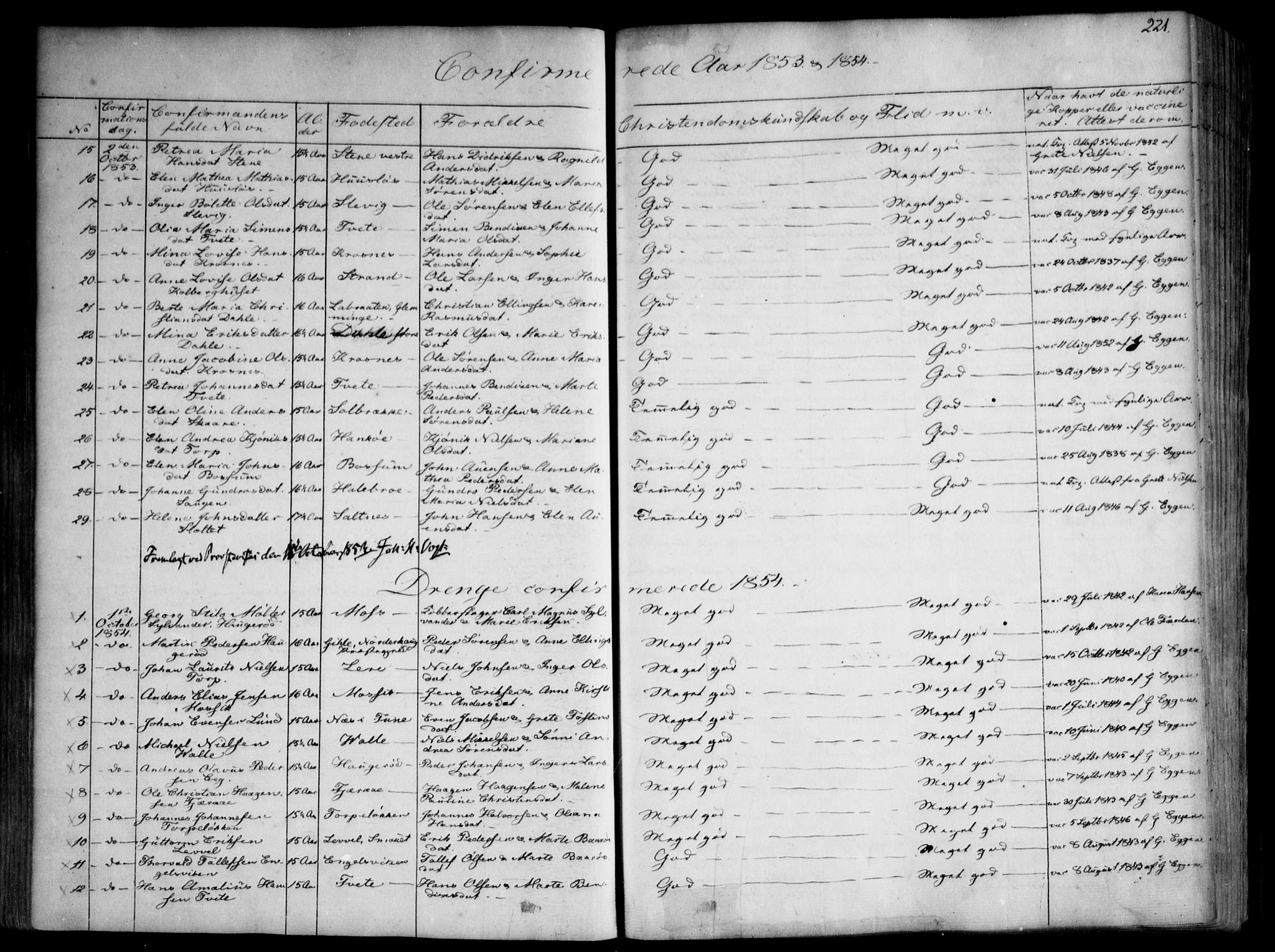 Onsøy prestekontor Kirkebøker, SAO/A-10914/F/Fa/L0003: Parish register (official) no. I 3, 1841-1860, p. 221