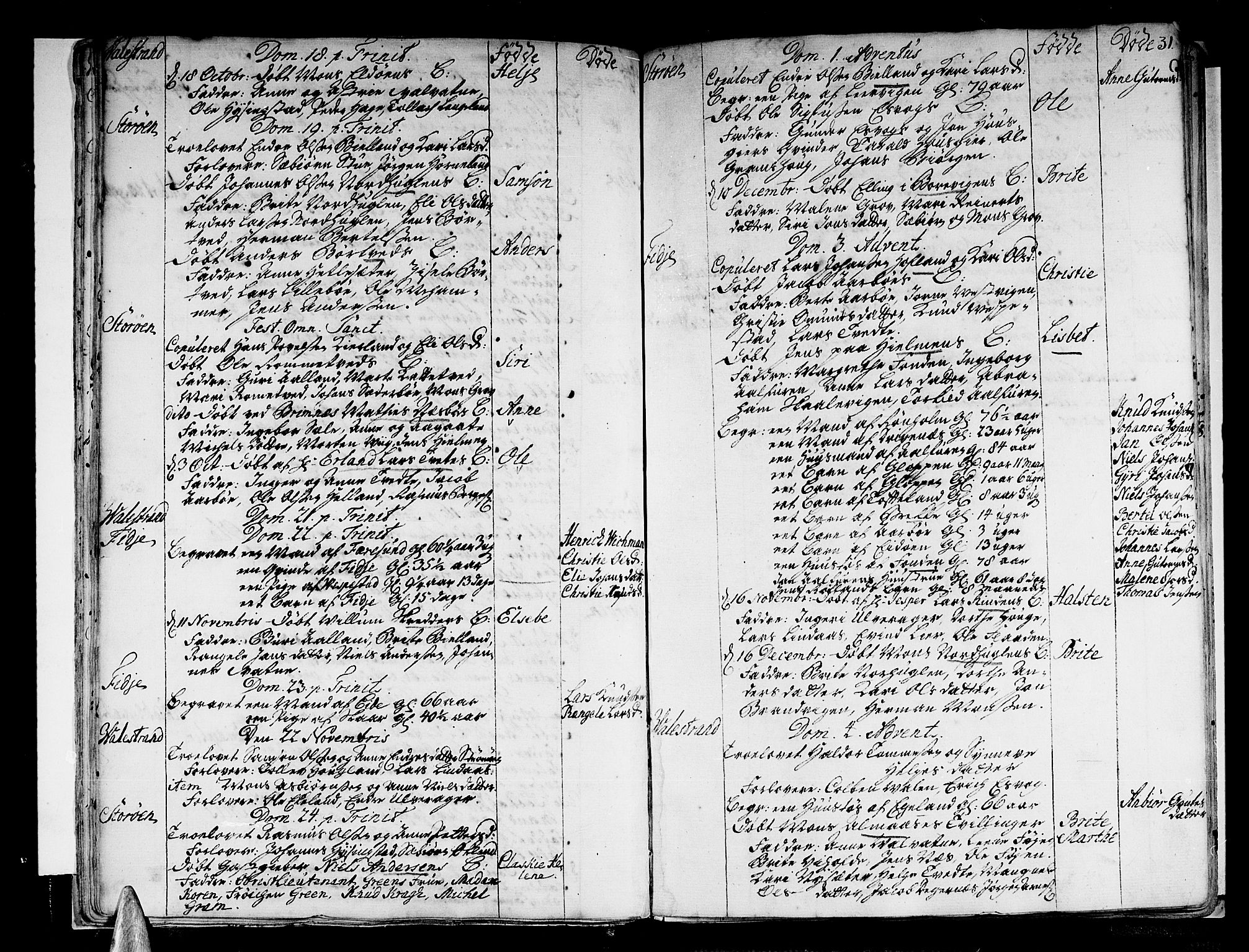 Stord sokneprestembete, SAB/A-78201/H/Haa: Parish register (official) no. A 1, 1725-1744, p. 31