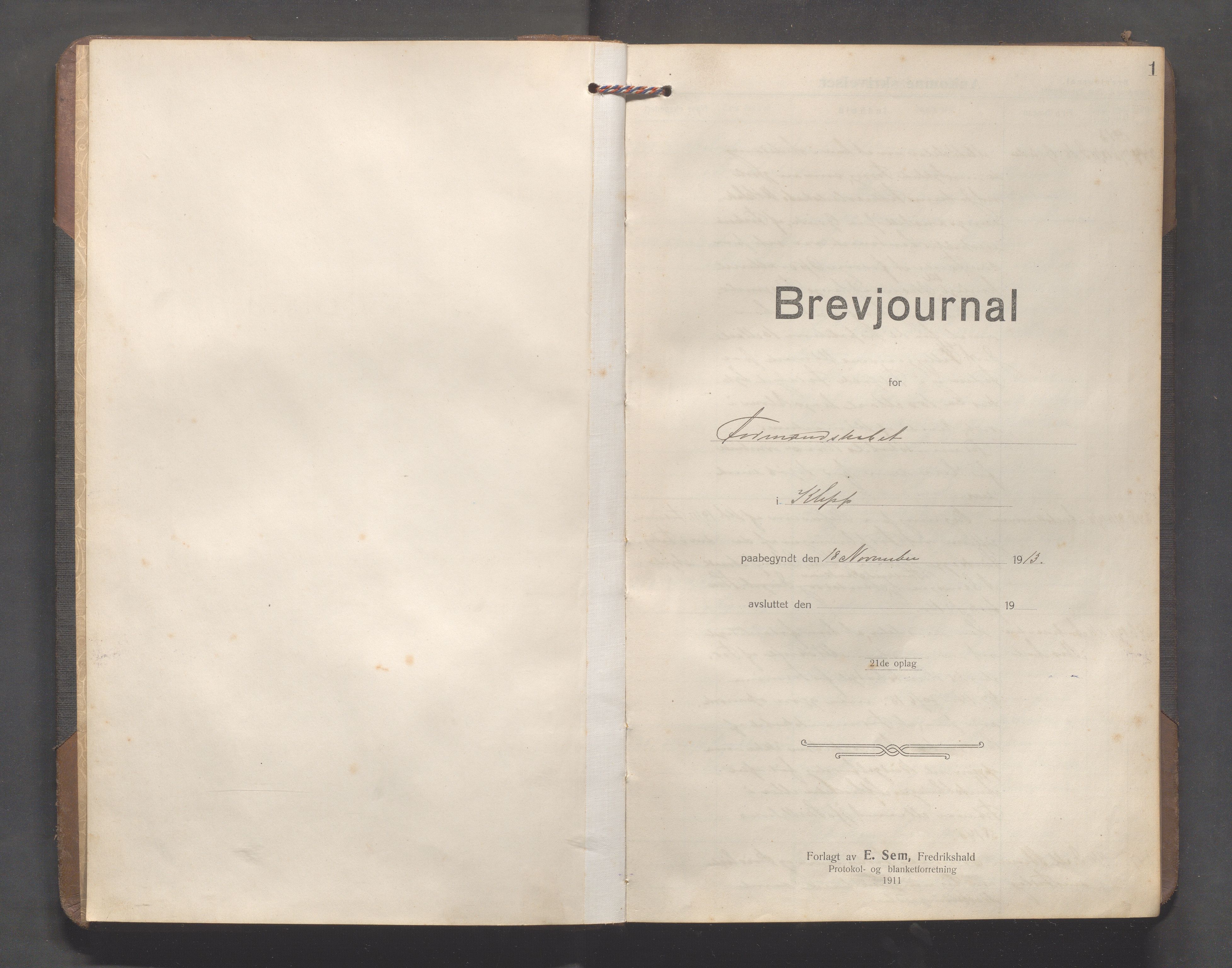 Klepp kommune - Formannskapet, IKAR/K-100277/C/L0004: Brevjournal, 1913-1918