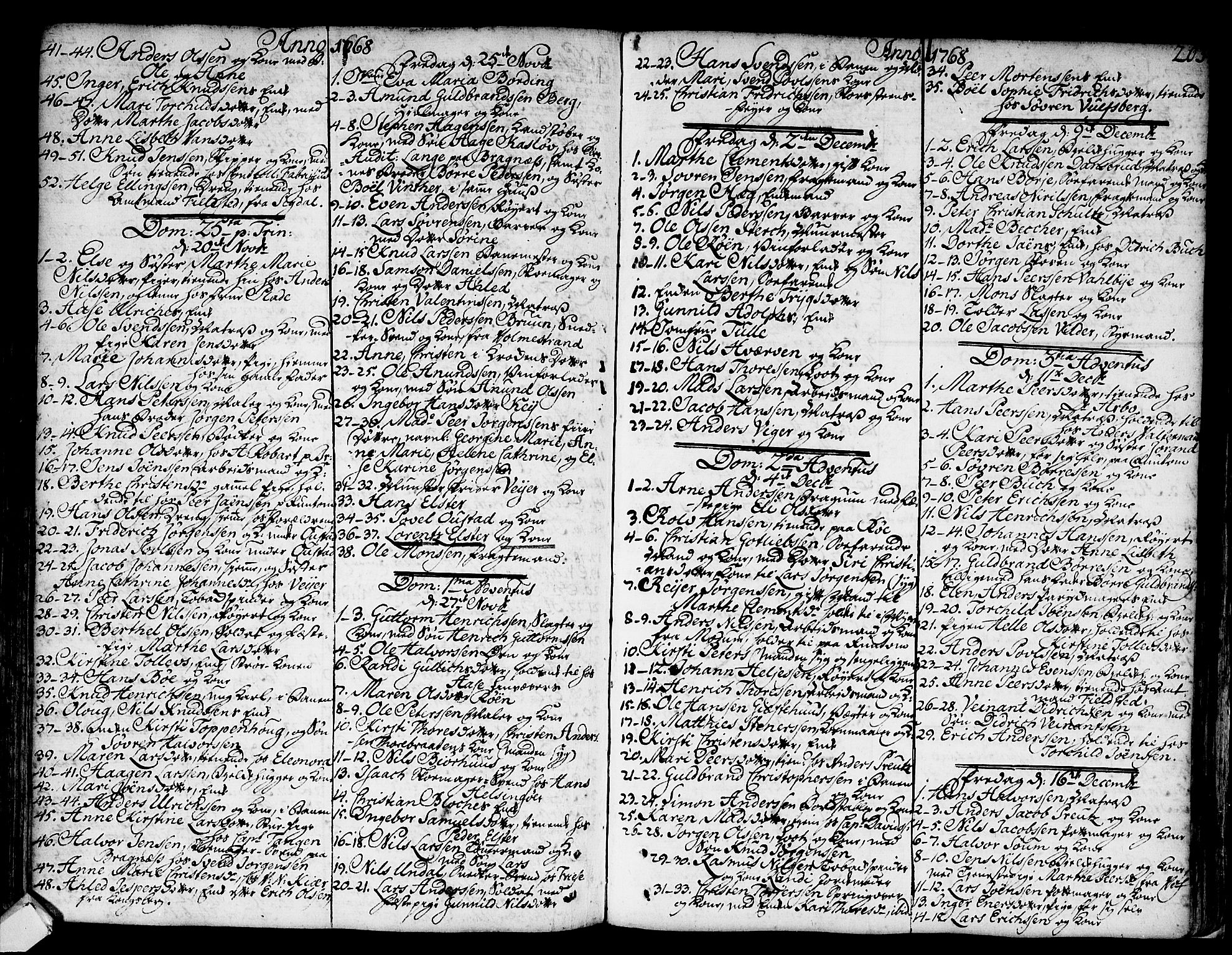 Strømsø kirkebøker, SAKO/A-246/F/Fa/L0008: Parish register (official) no. I 8, 1748-1774, p. 203