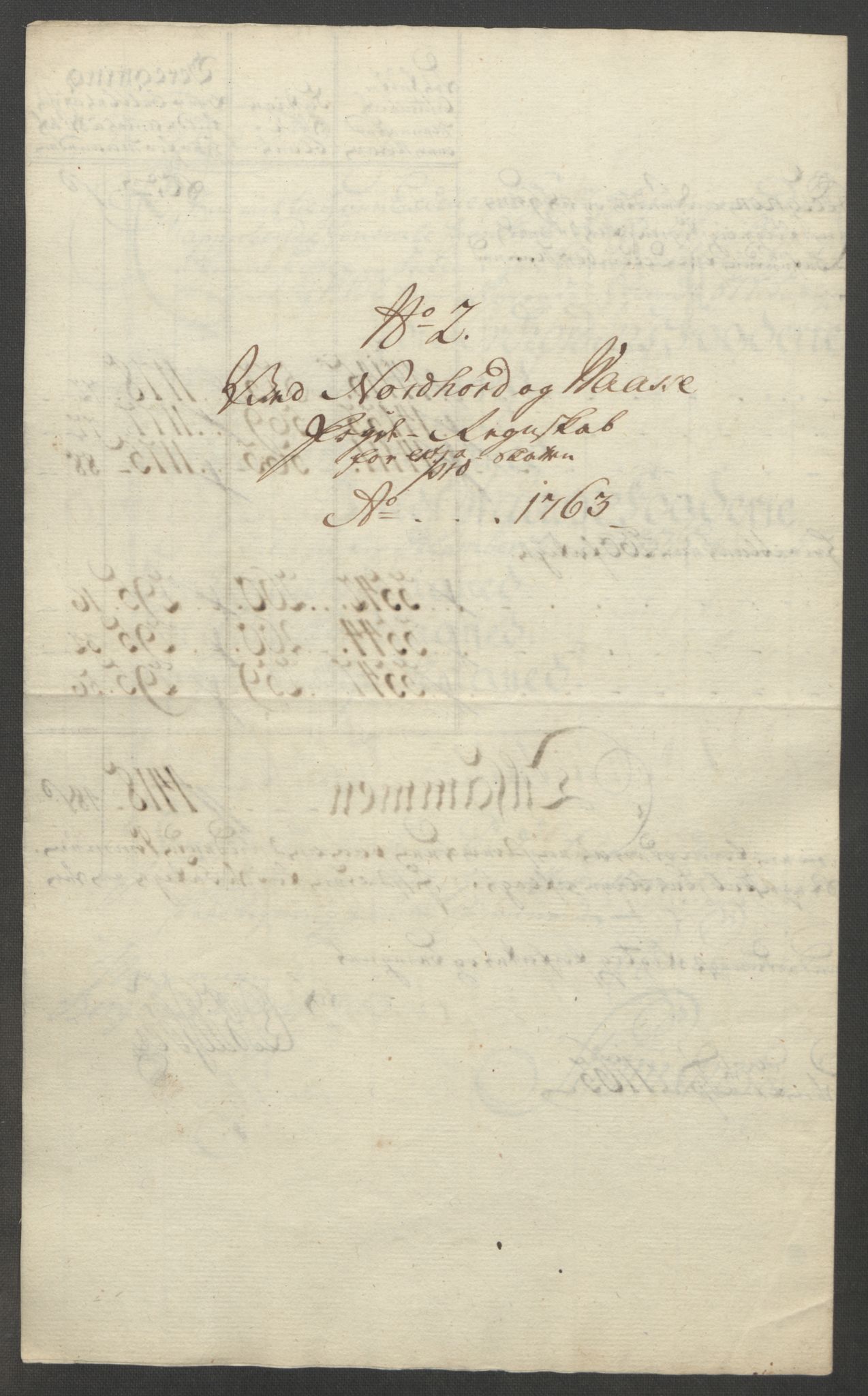 Rentekammeret inntil 1814, Reviderte regnskaper, Fogderegnskap, AV/RA-EA-4092/R51/L3303: Ekstraskatten Nordhordland og Voss, 1762-1772, p. 32