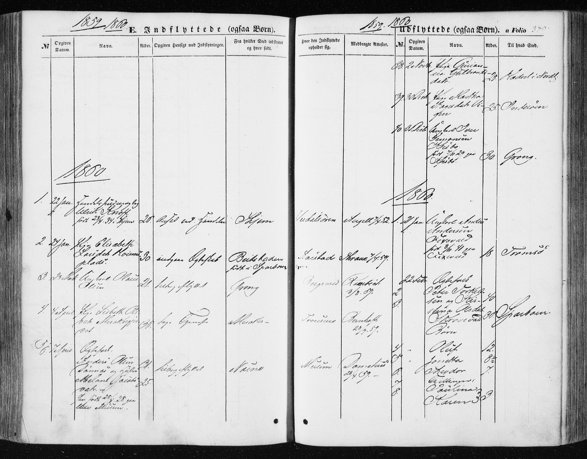 Ministerialprotokoller, klokkerbøker og fødselsregistre - Nord-Trøndelag, SAT/A-1458/723/L0240: Parish register (official) no. 723A09, 1852-1860, p. 340