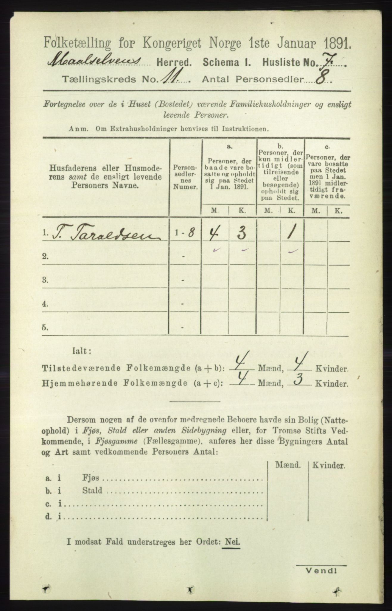 RA, 1891 census for 1924 Målselv, 1891, p. 3198