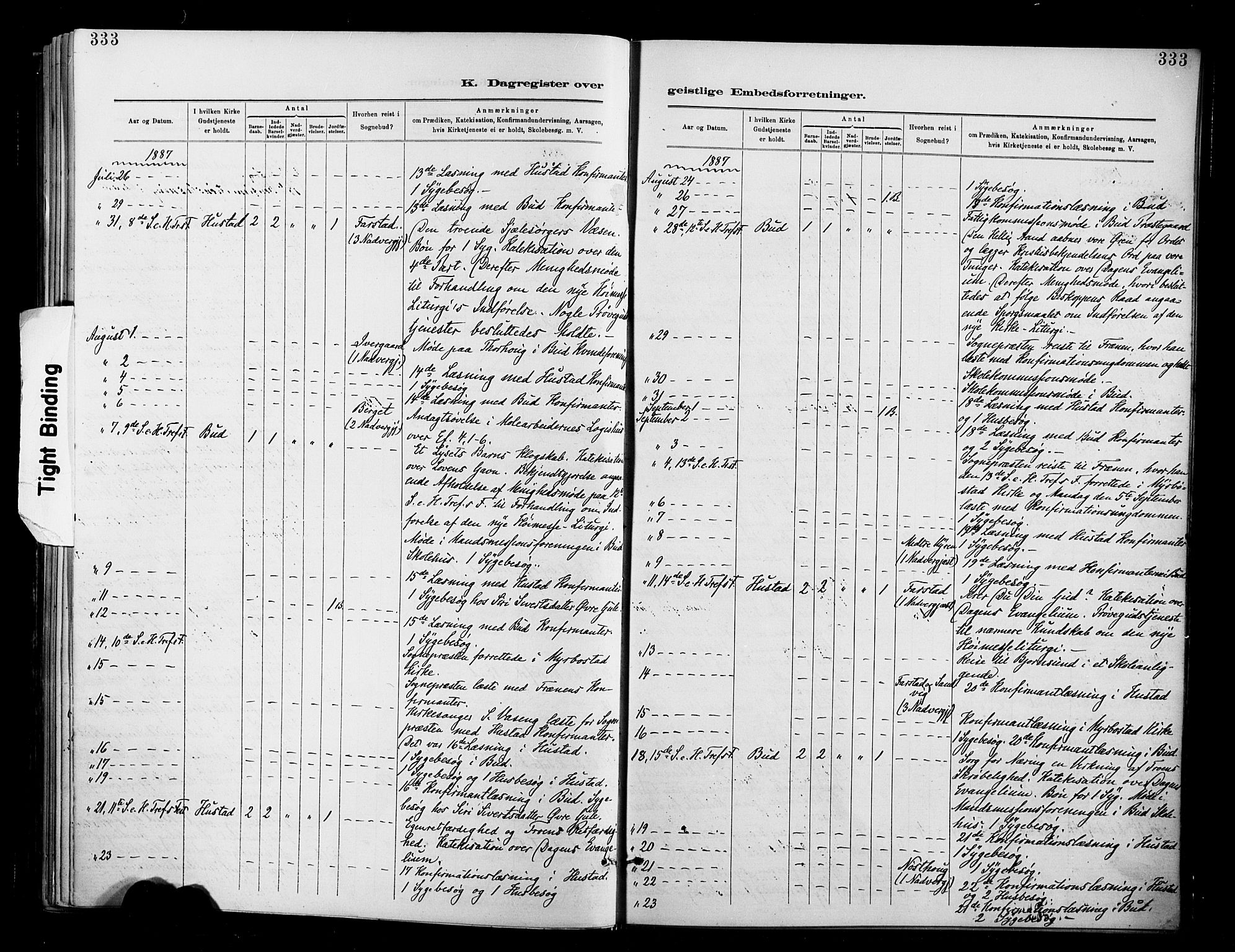 Ministerialprotokoller, klokkerbøker og fødselsregistre - Møre og Romsdal, AV/SAT-A-1454/566/L0769: Parish register (official) no. 566A08, 1881-1903, p. 333