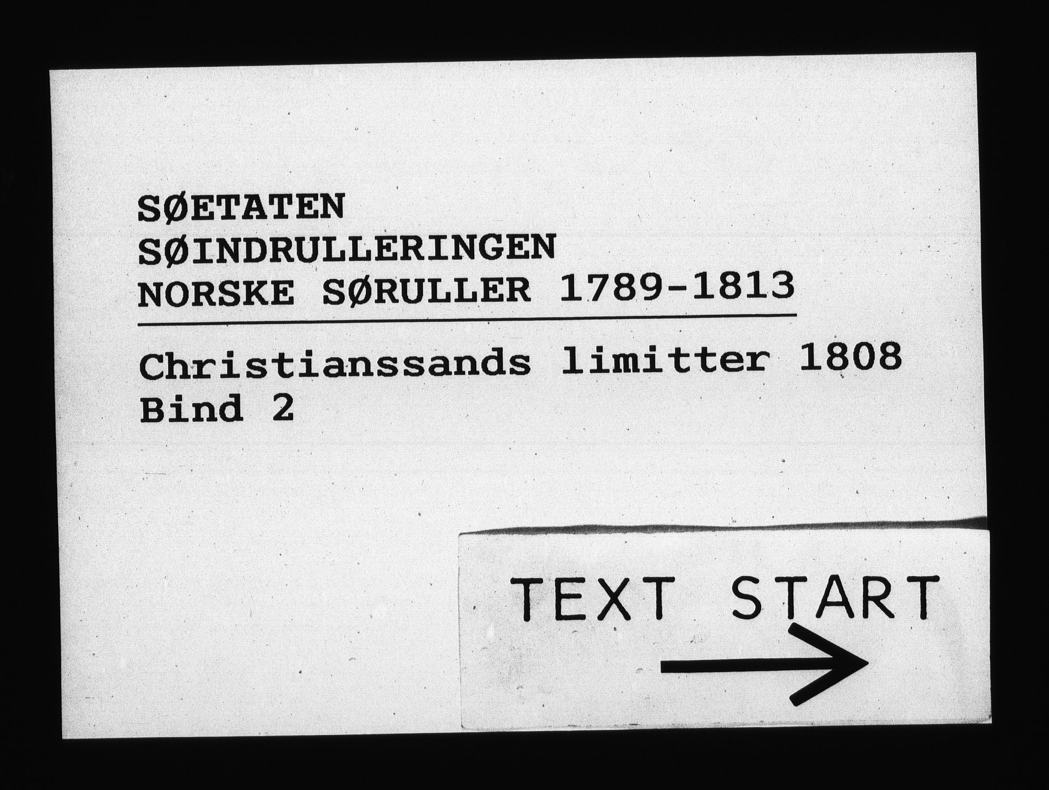 Sjøetaten, AV/RA-EA-3110/F/L0102: Kristiansand limitter, bind 2, 1808