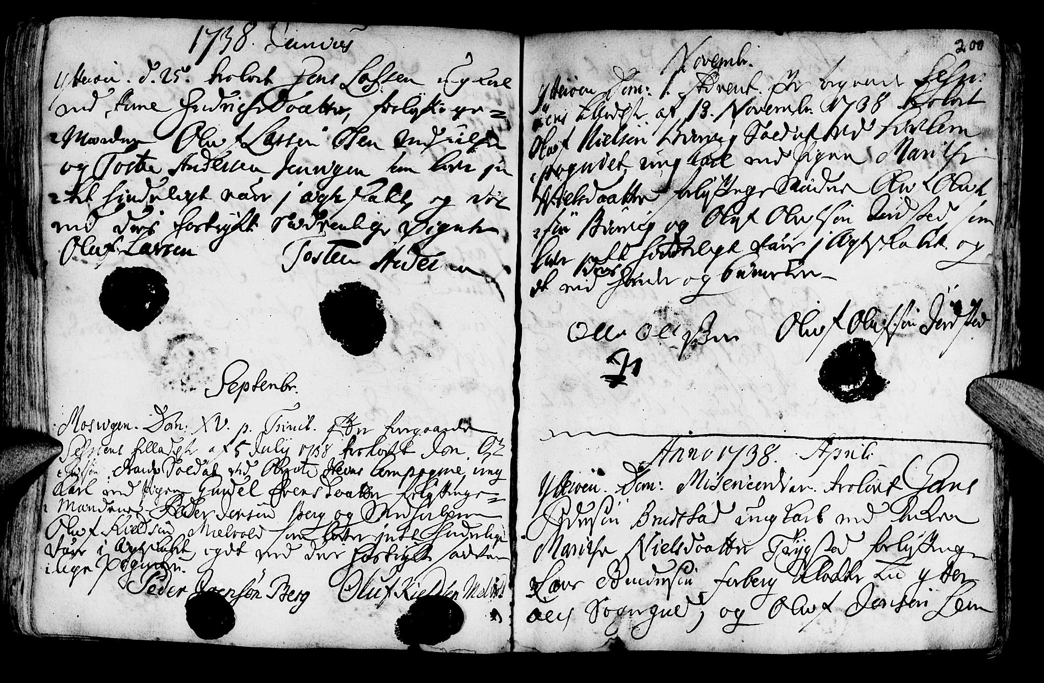 Ministerialprotokoller, klokkerbøker og fødselsregistre - Nord-Trøndelag, SAT/A-1458/722/L0215: Parish register (official) no. 722A02, 1718-1755, p. 200