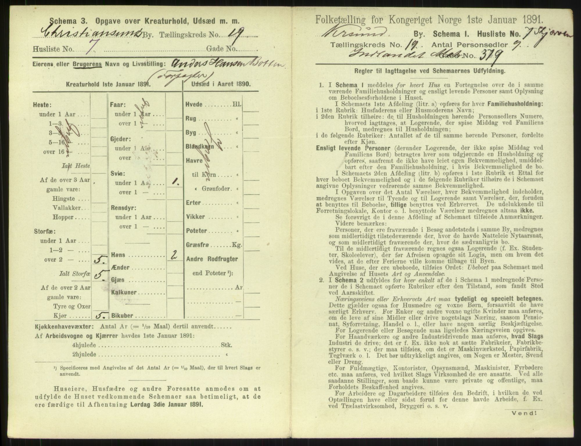 RA, 1891 census for 1503 Kristiansund, 1891, p. 1946