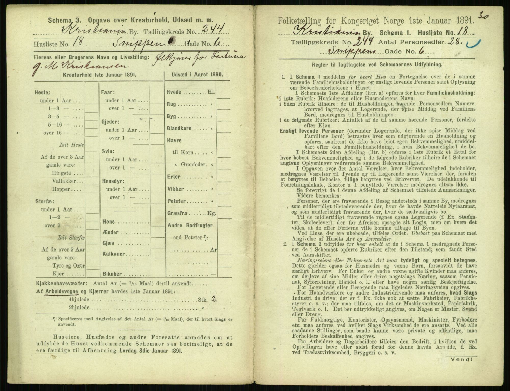 RA, 1891 census for 0301 Kristiania, 1891, p. 148434