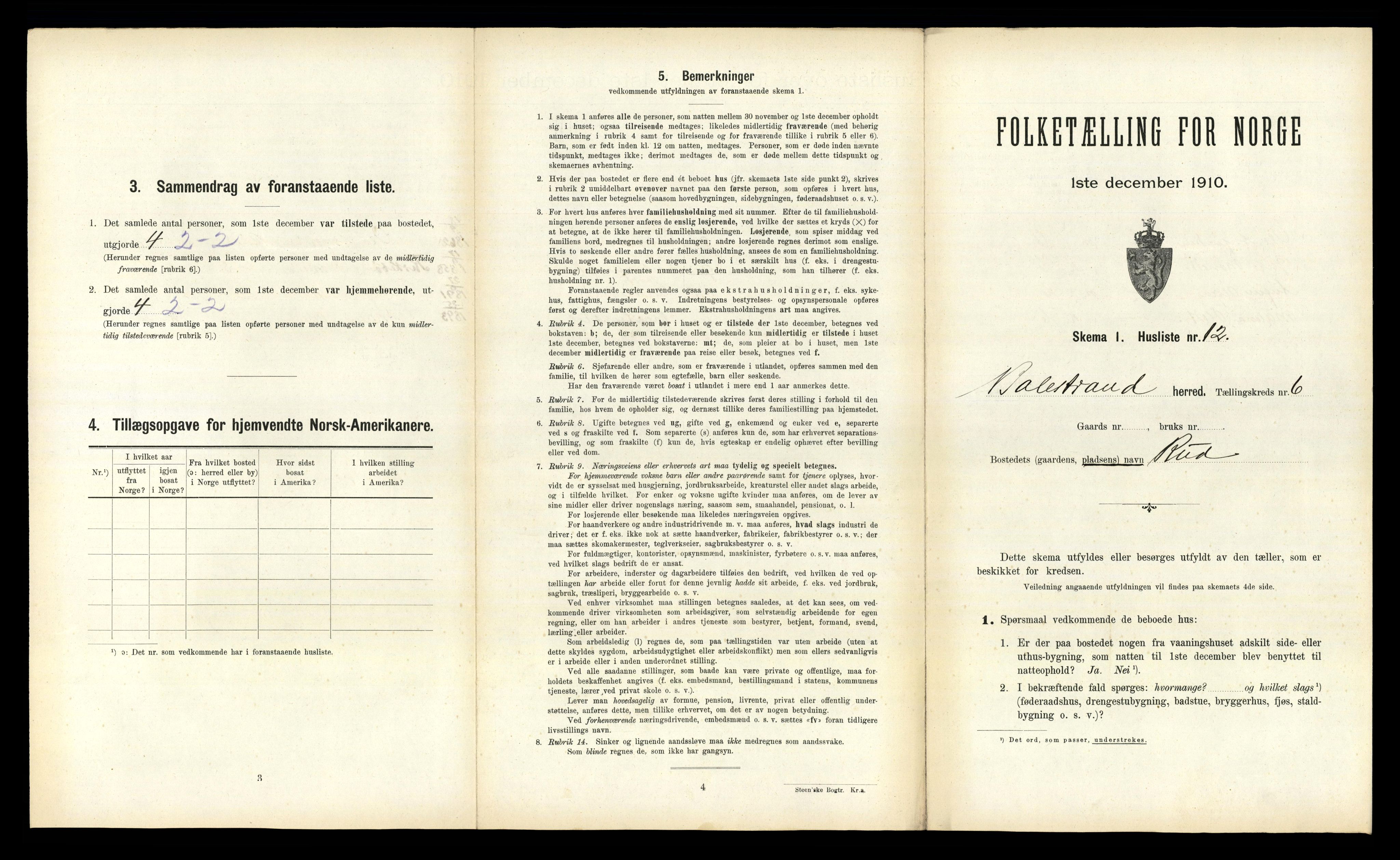 RA, 1910 census for Balestrand, 1910, p. 472