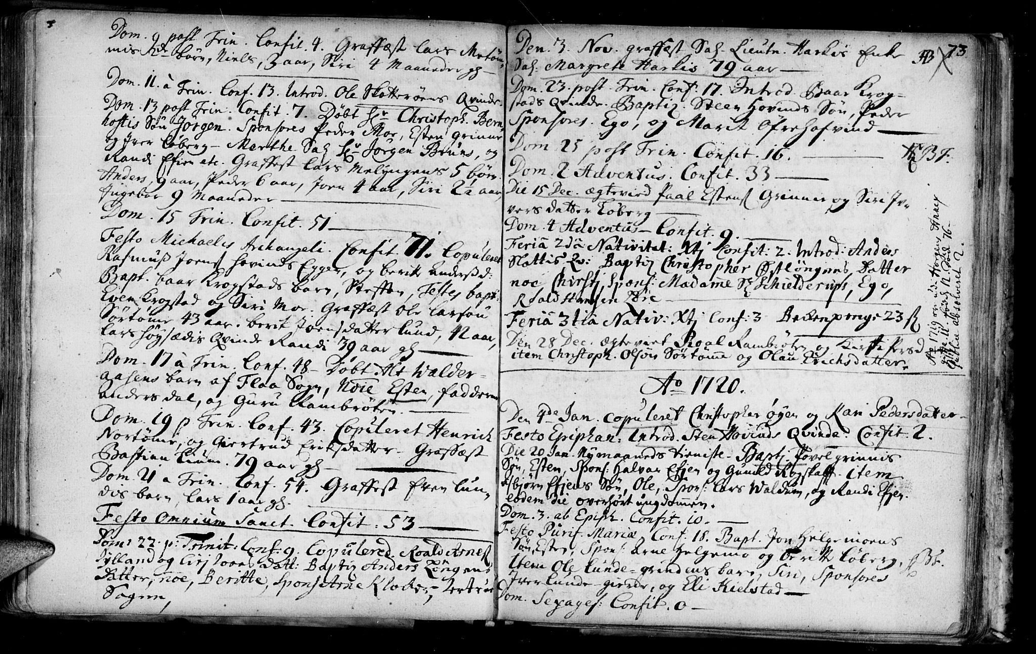 Ministerialprotokoller, klokkerbøker og fødselsregistre - Sør-Trøndelag, SAT/A-1456/692/L1101: Parish register (official) no. 692A01, 1690-1746, p. 73