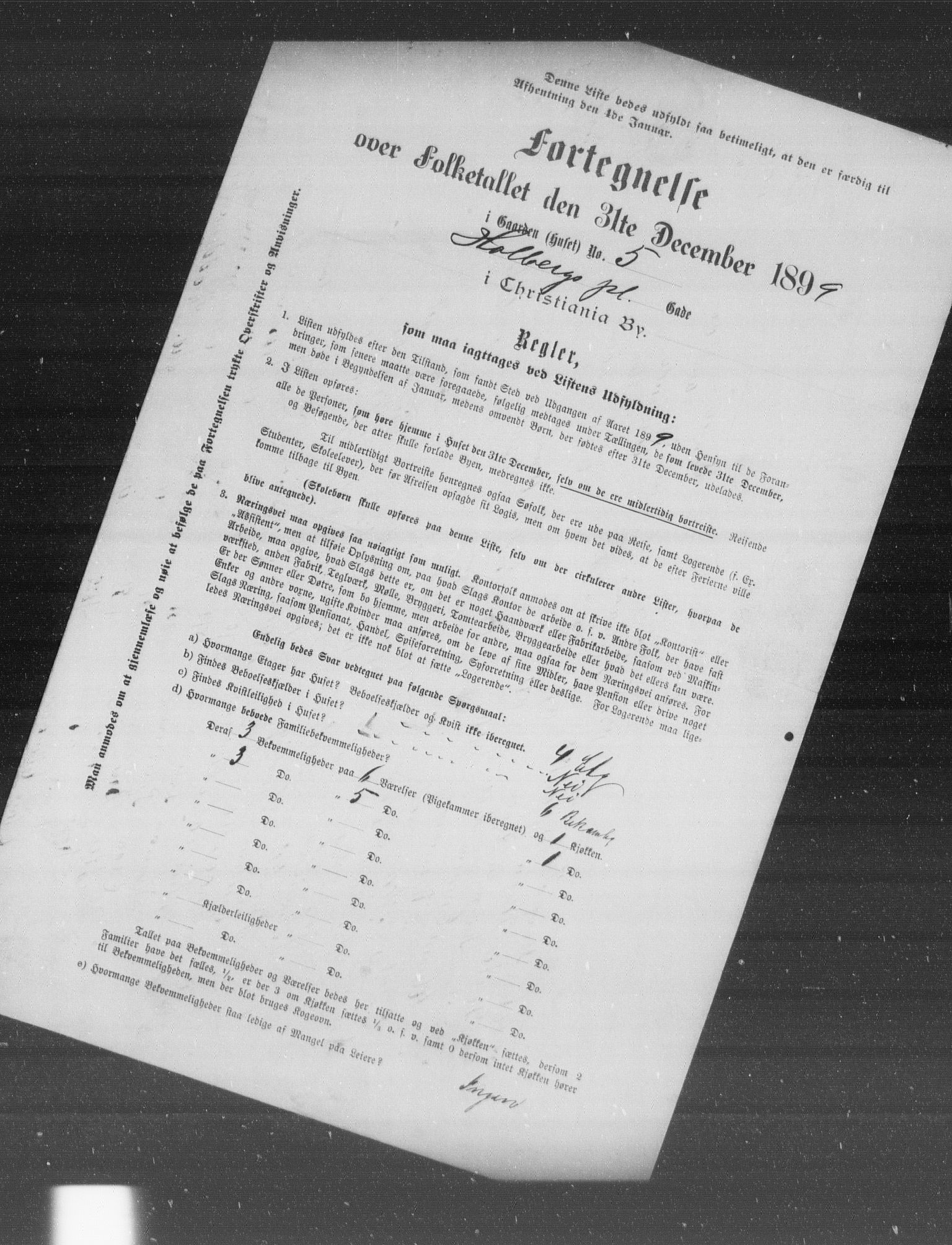 OBA, Municipal Census 1899 for Kristiania, 1899, p. 5321