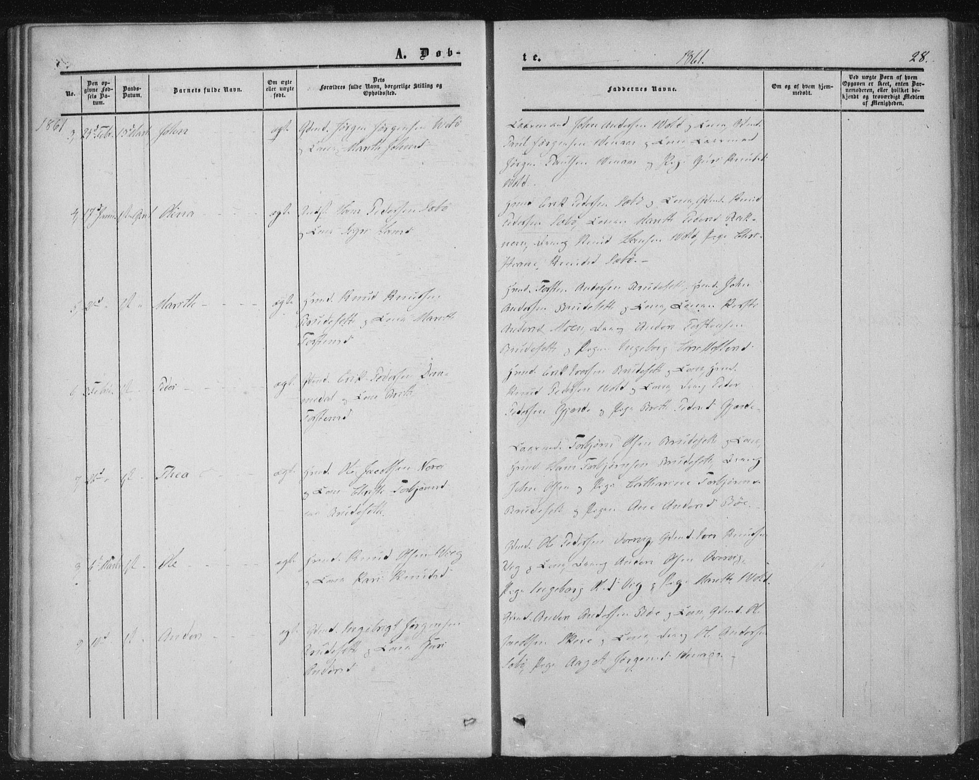 Ministerialprotokoller, klokkerbøker og fødselsregistre - Møre og Romsdal, AV/SAT-A-1454/543/L0562: Parish register (official) no. 543A02, 1854-1884, p. 28