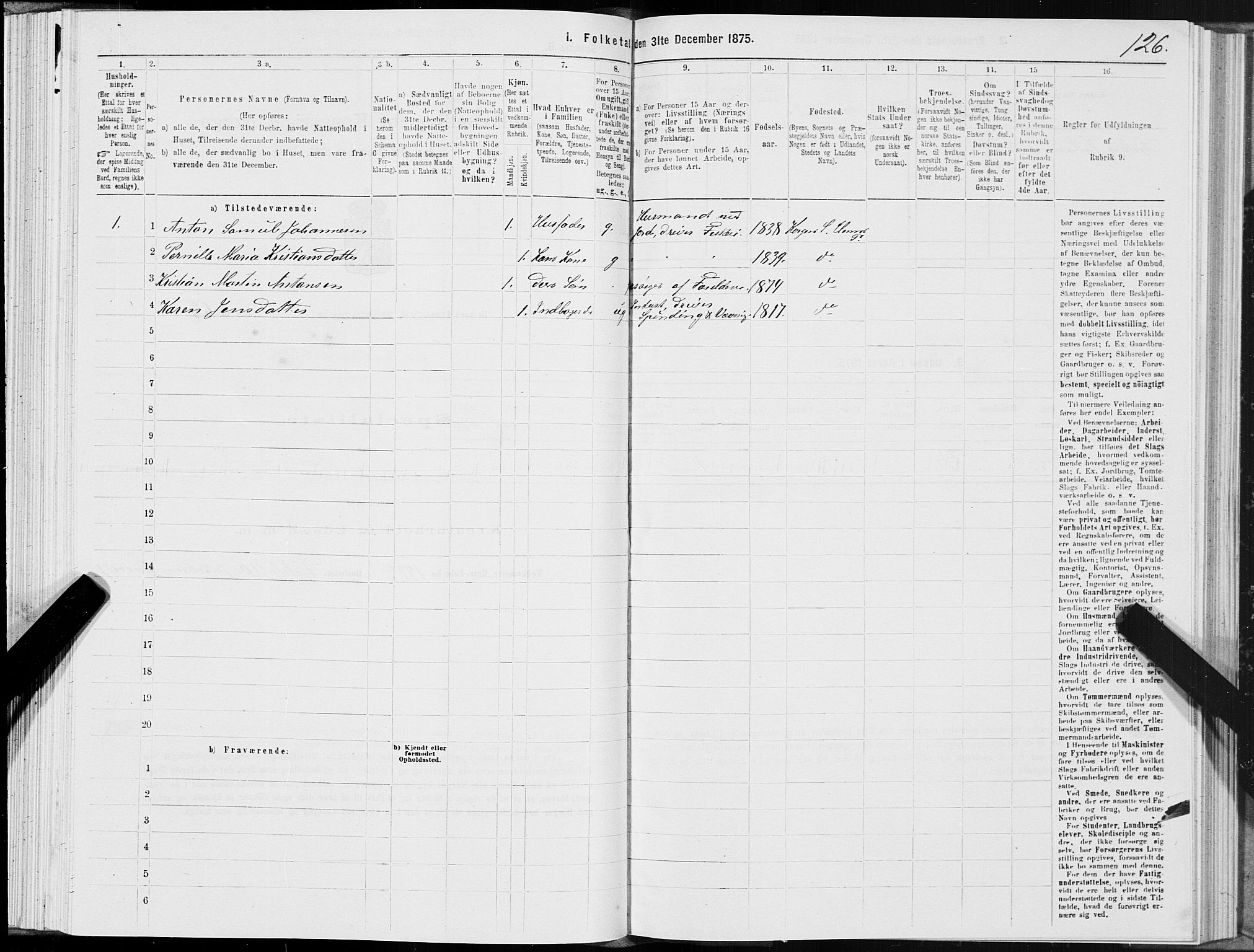 SAT, 1875 census for 1832P Hemnes, 1875, p. 4126