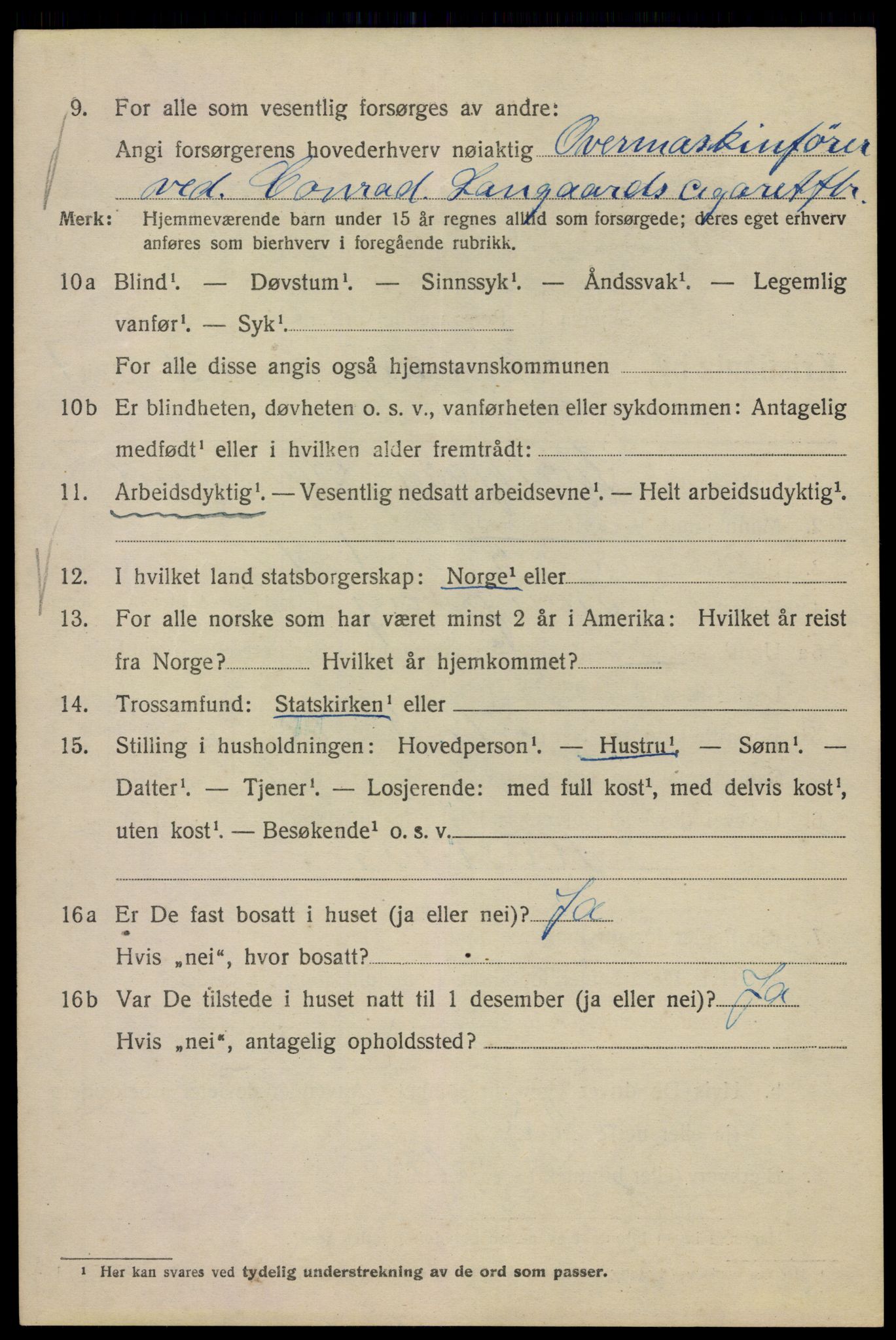 SAO, 1920 census for Kristiania, 1920, p. 569164