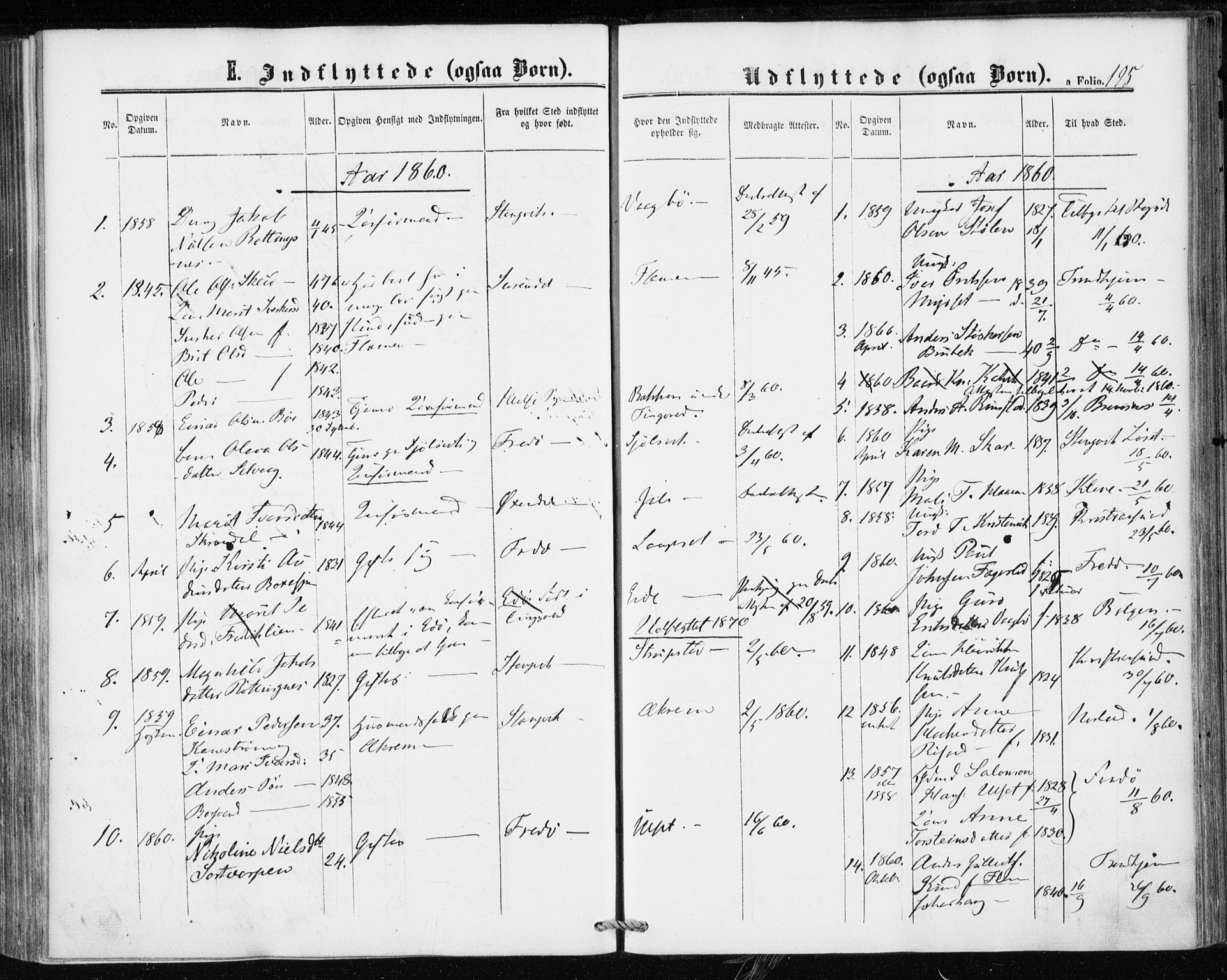 Ministerialprotokoller, klokkerbøker og fødselsregistre - Møre og Romsdal, AV/SAT-A-1454/586/L0985: Parish register (official) no. 586A11, 1857-1866, p. 195