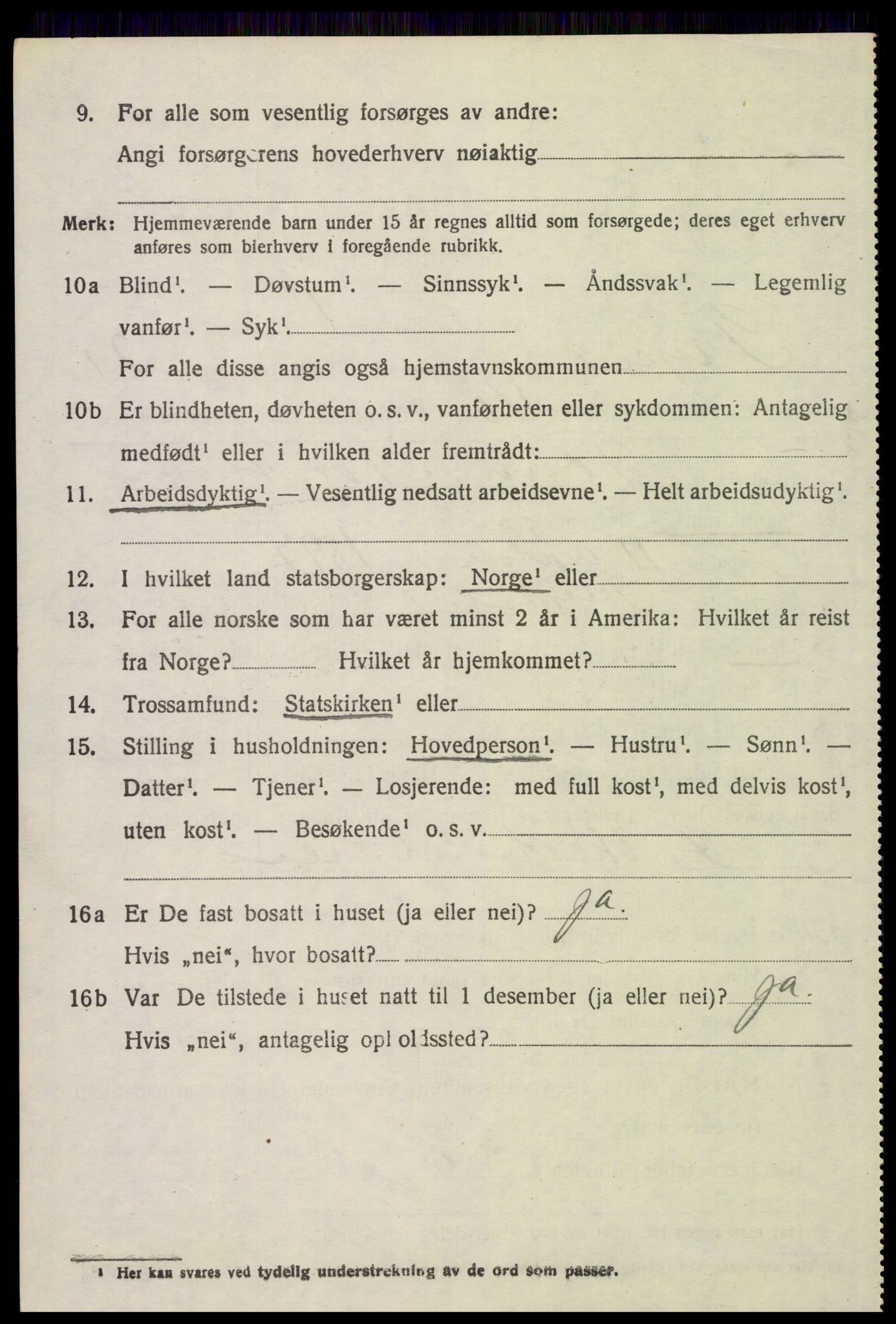 SAH, 1920 census for Trysil, 1920, p. 14258